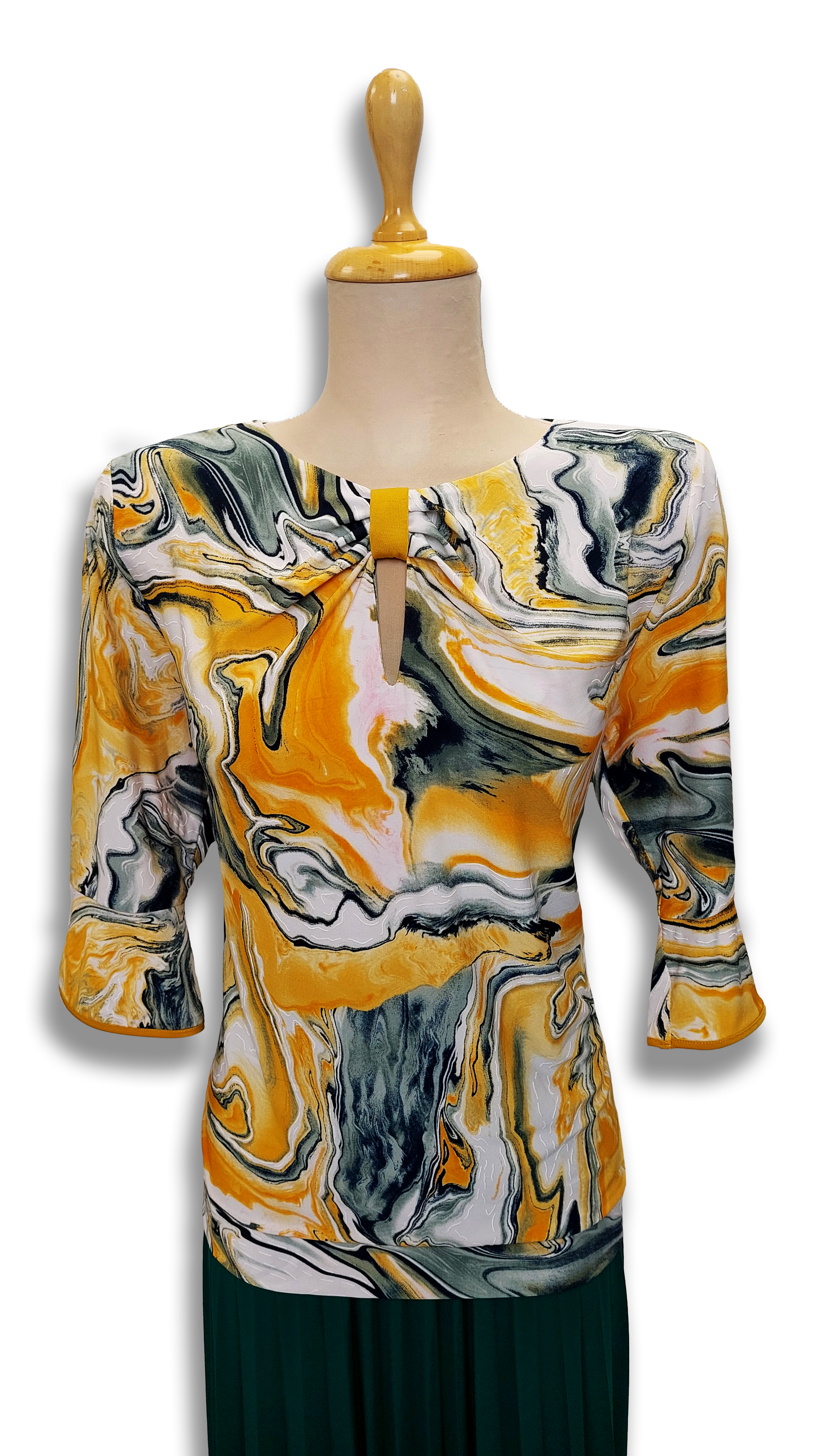 Aliz yellow bow blouse product image