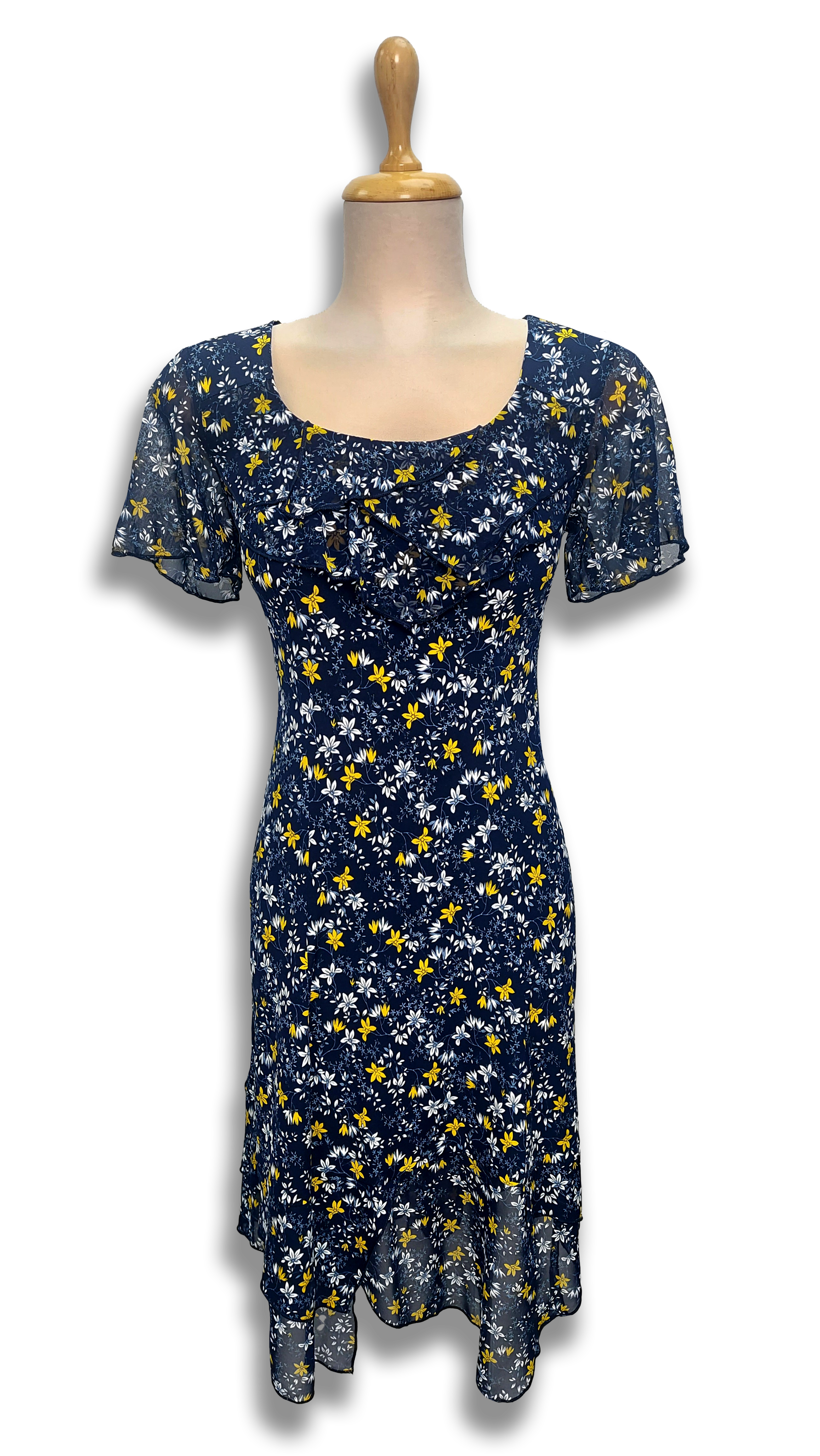 Anna's finger yellow small flower Summer Dress product image
