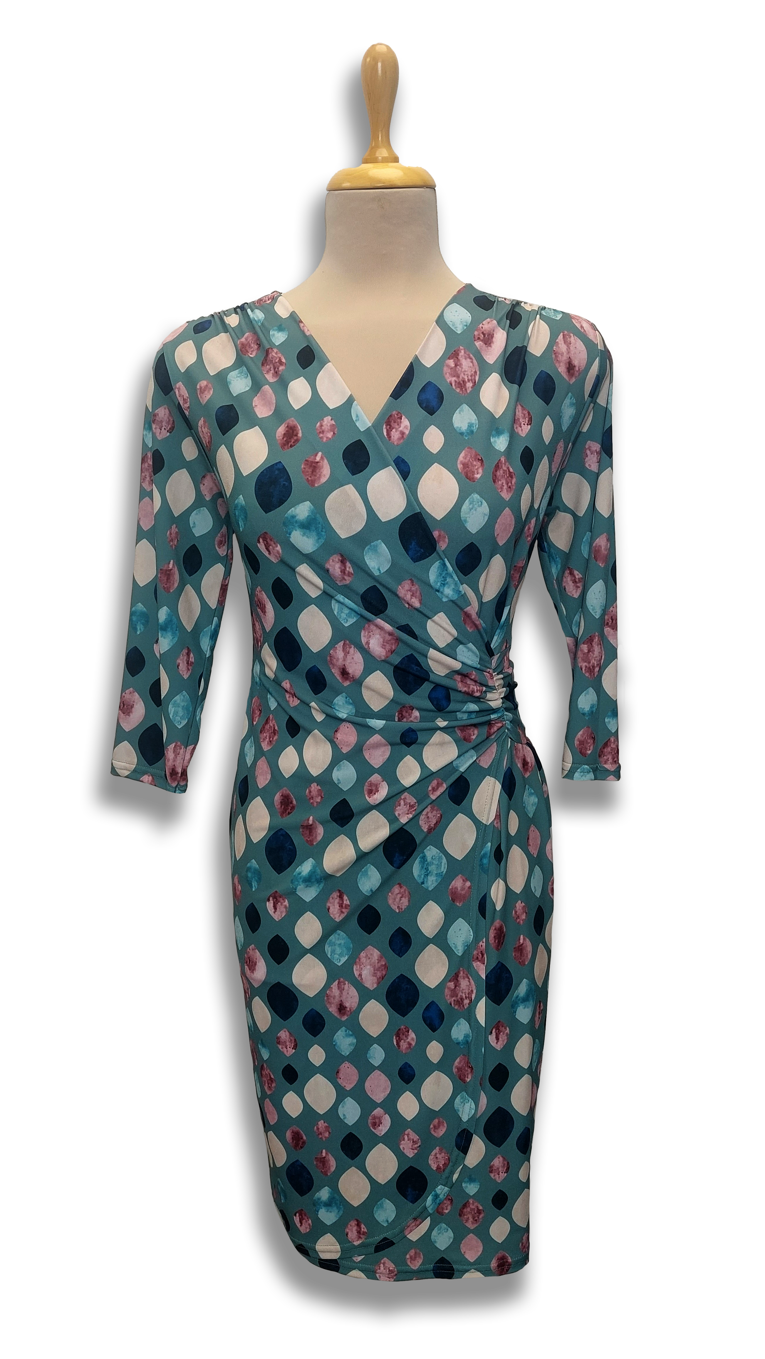 Réka drawn green speckled dress product image