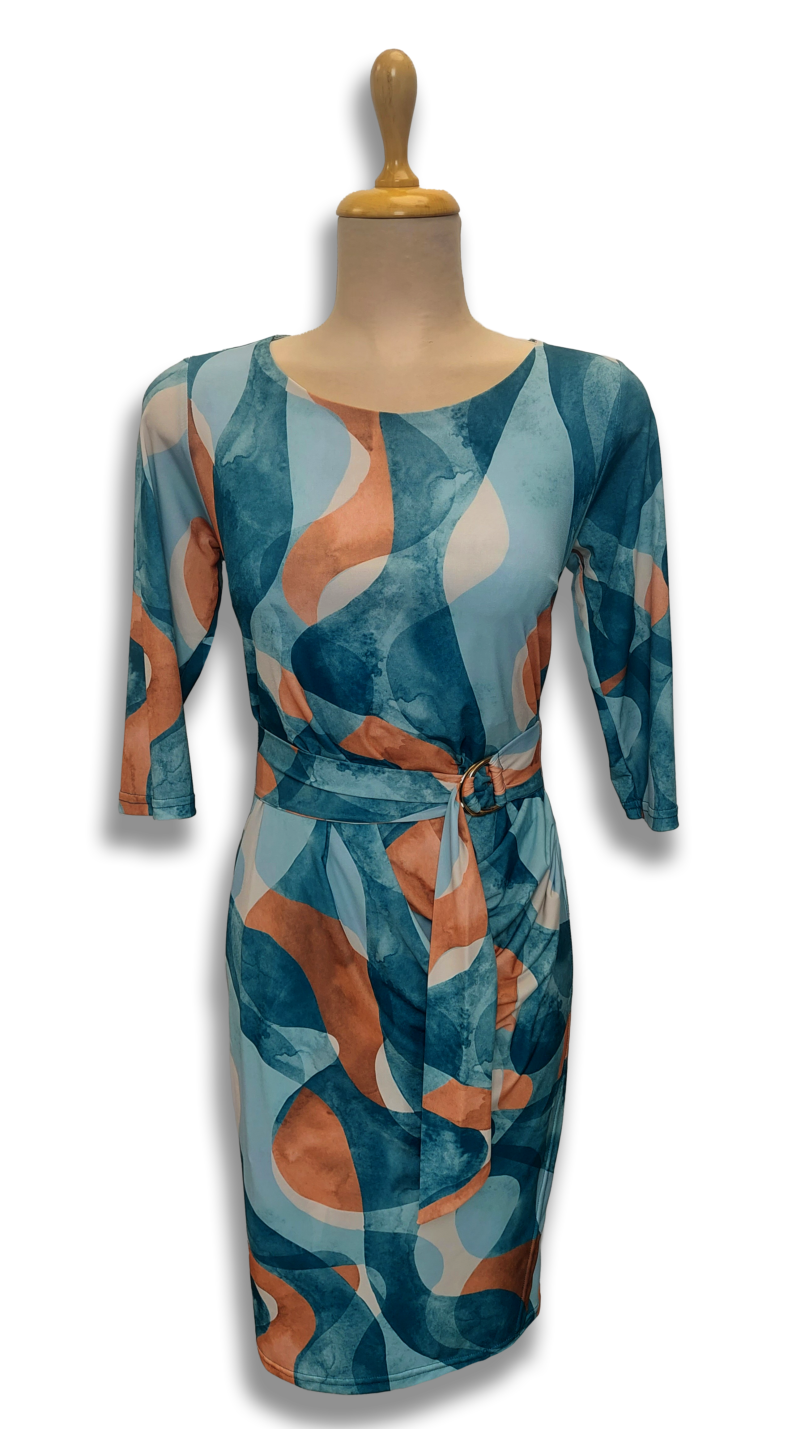 Réka dress with green pattern dress product image