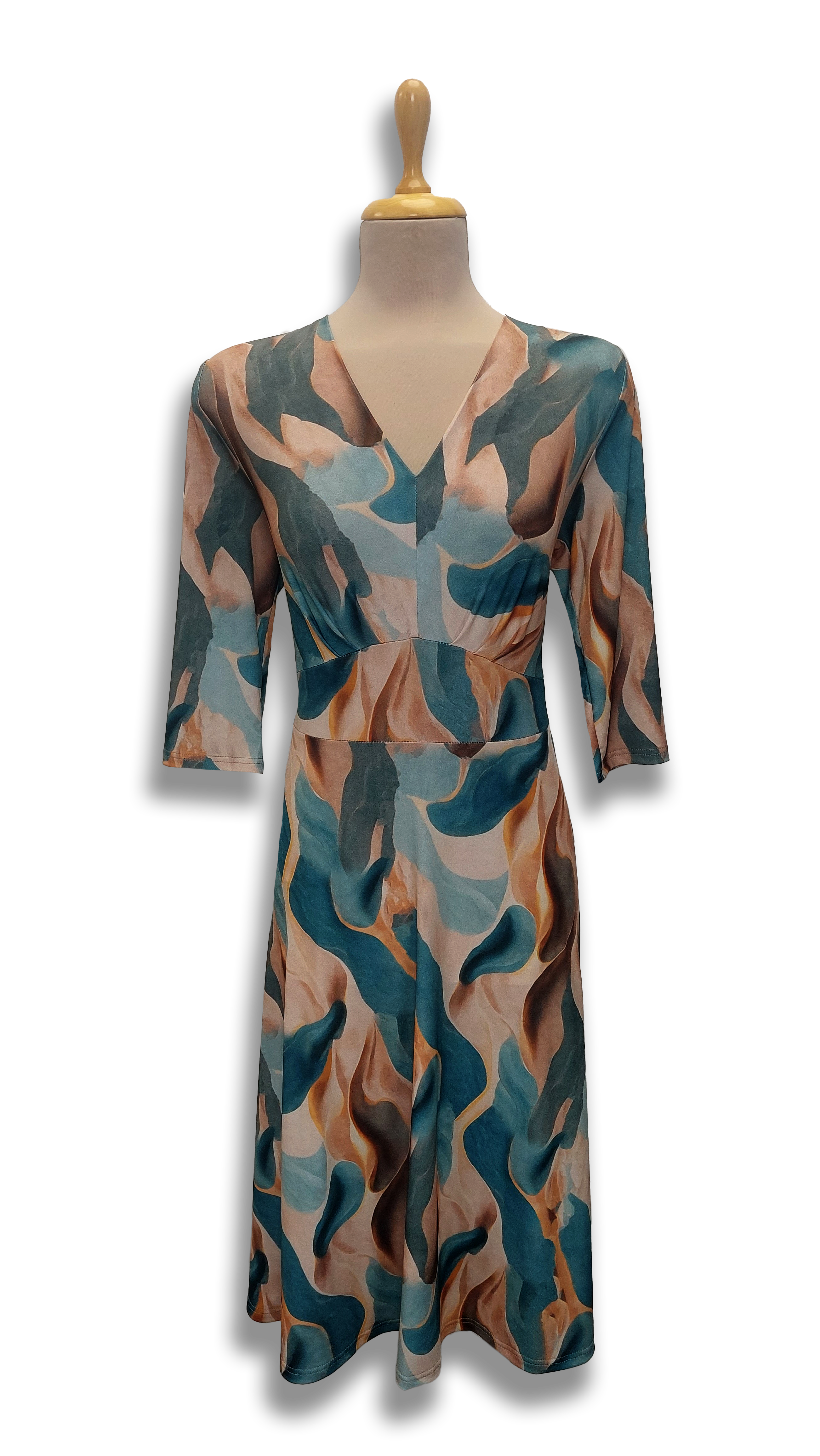Réka gloknis green pattern dress product image