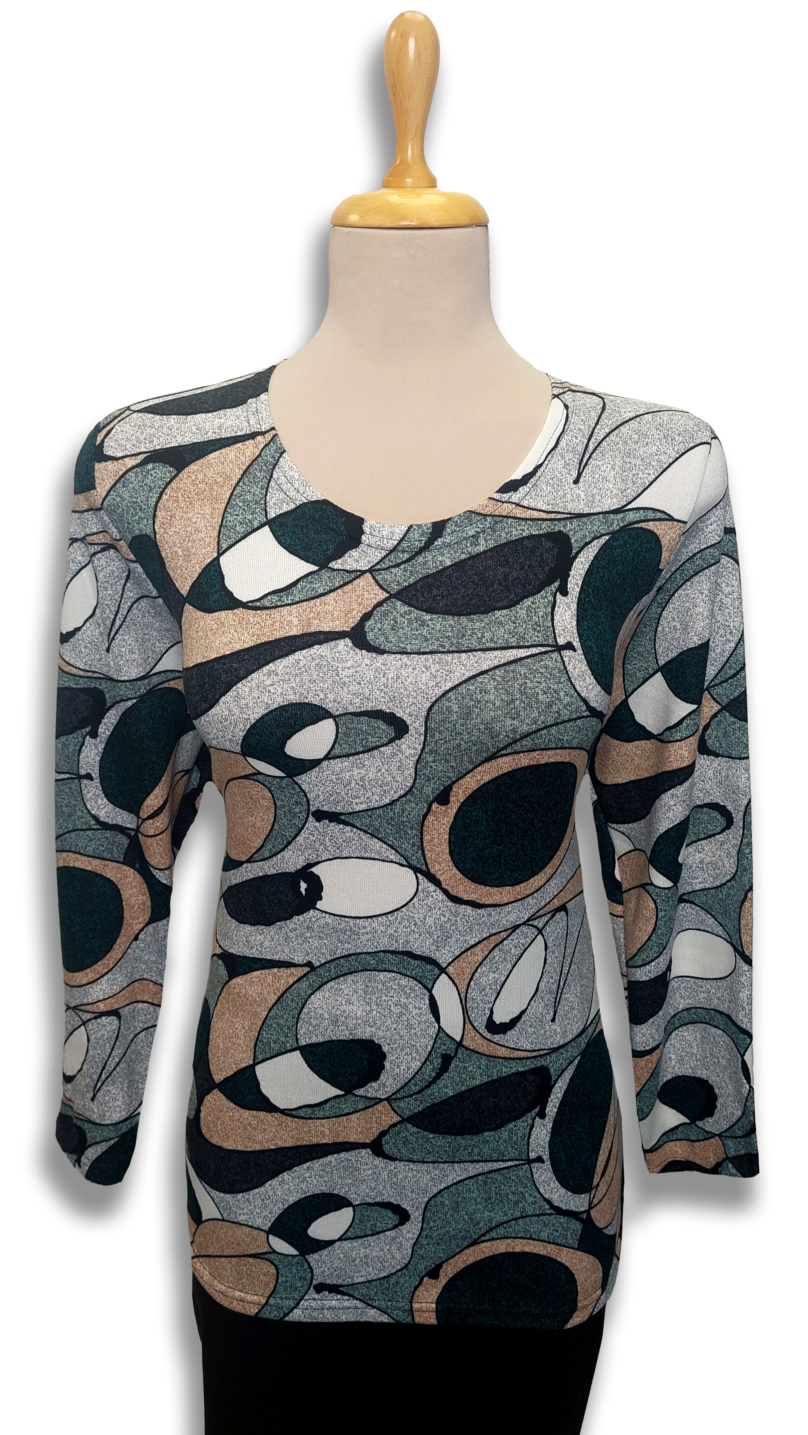 Lina green pattern thick jumper product image