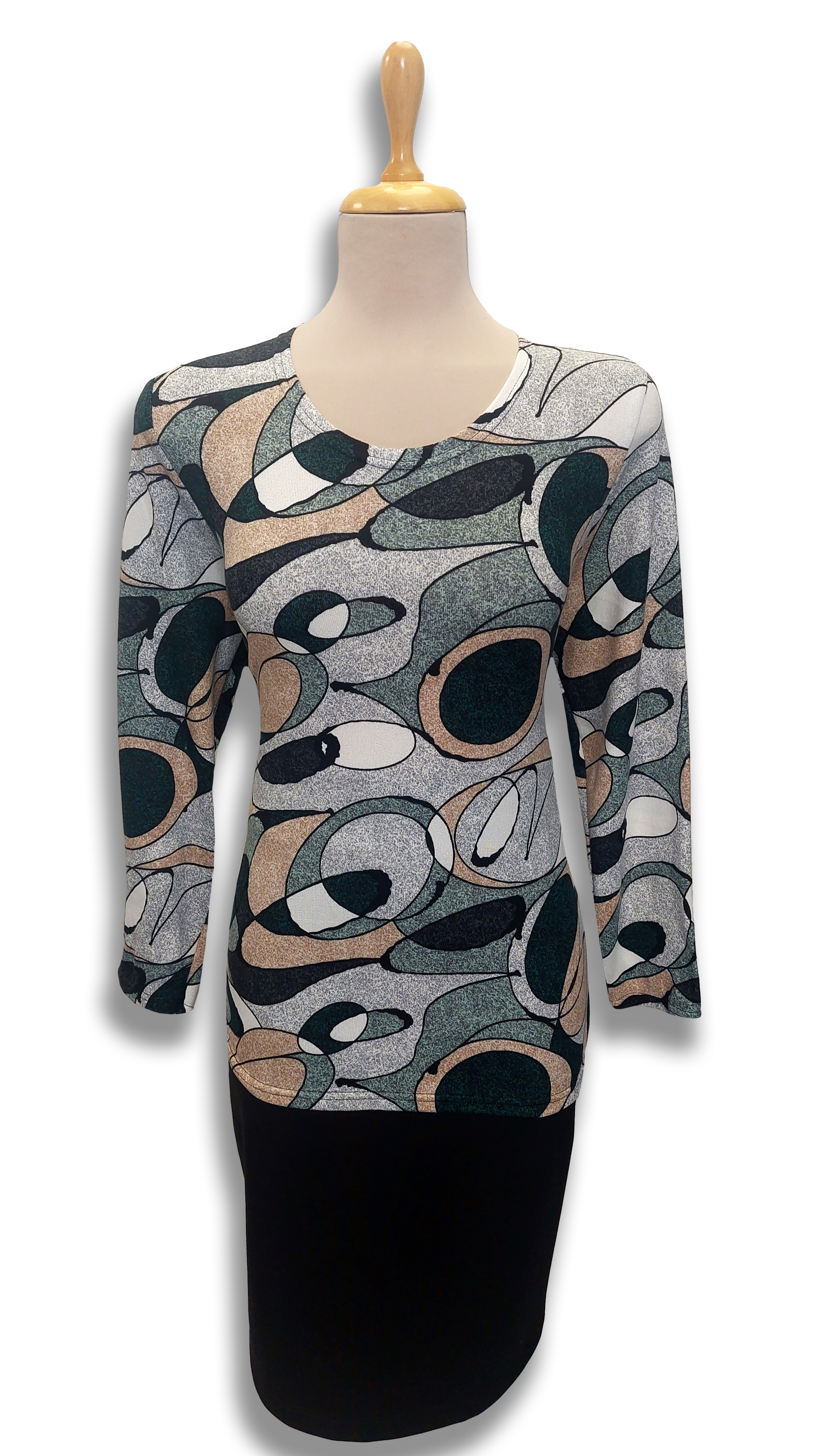 Lina green pattern thick jumper product image