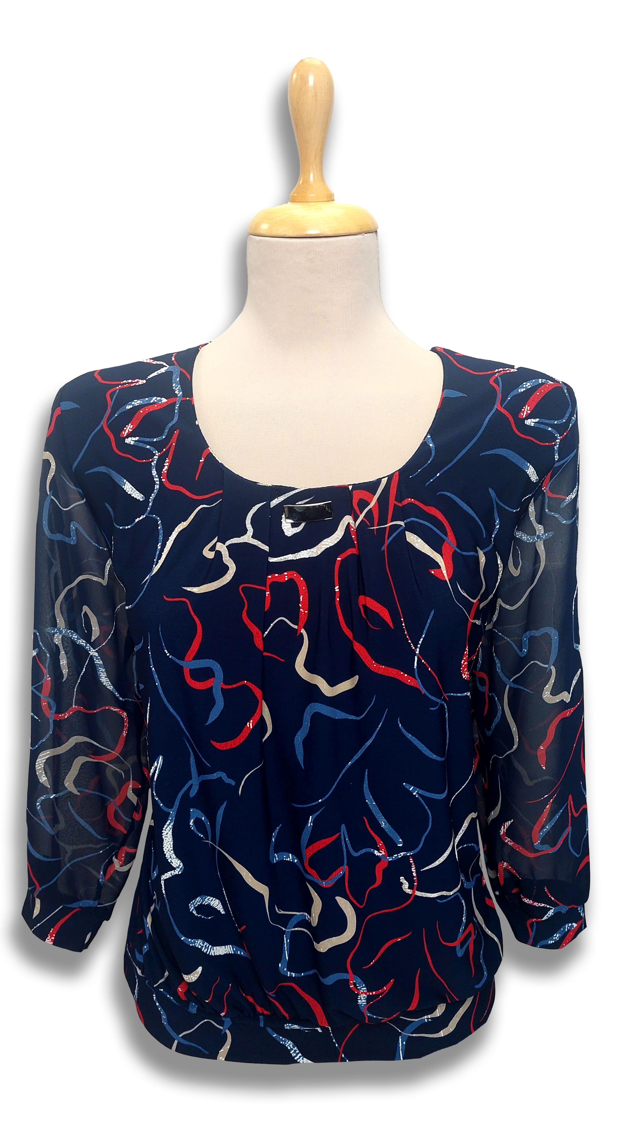 Julia red pattern blouse product image