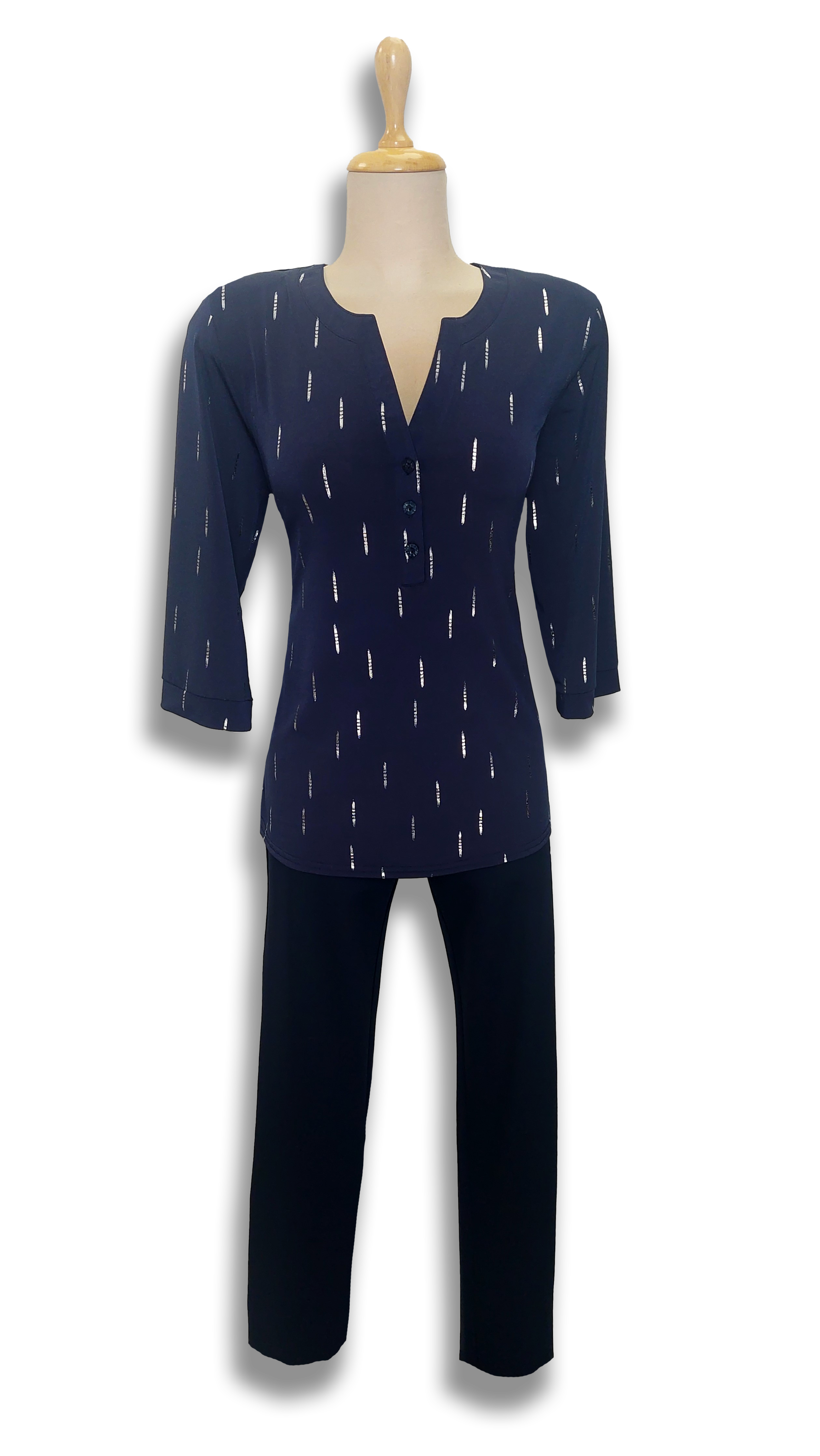 Márta dark blue-gold blouse product image