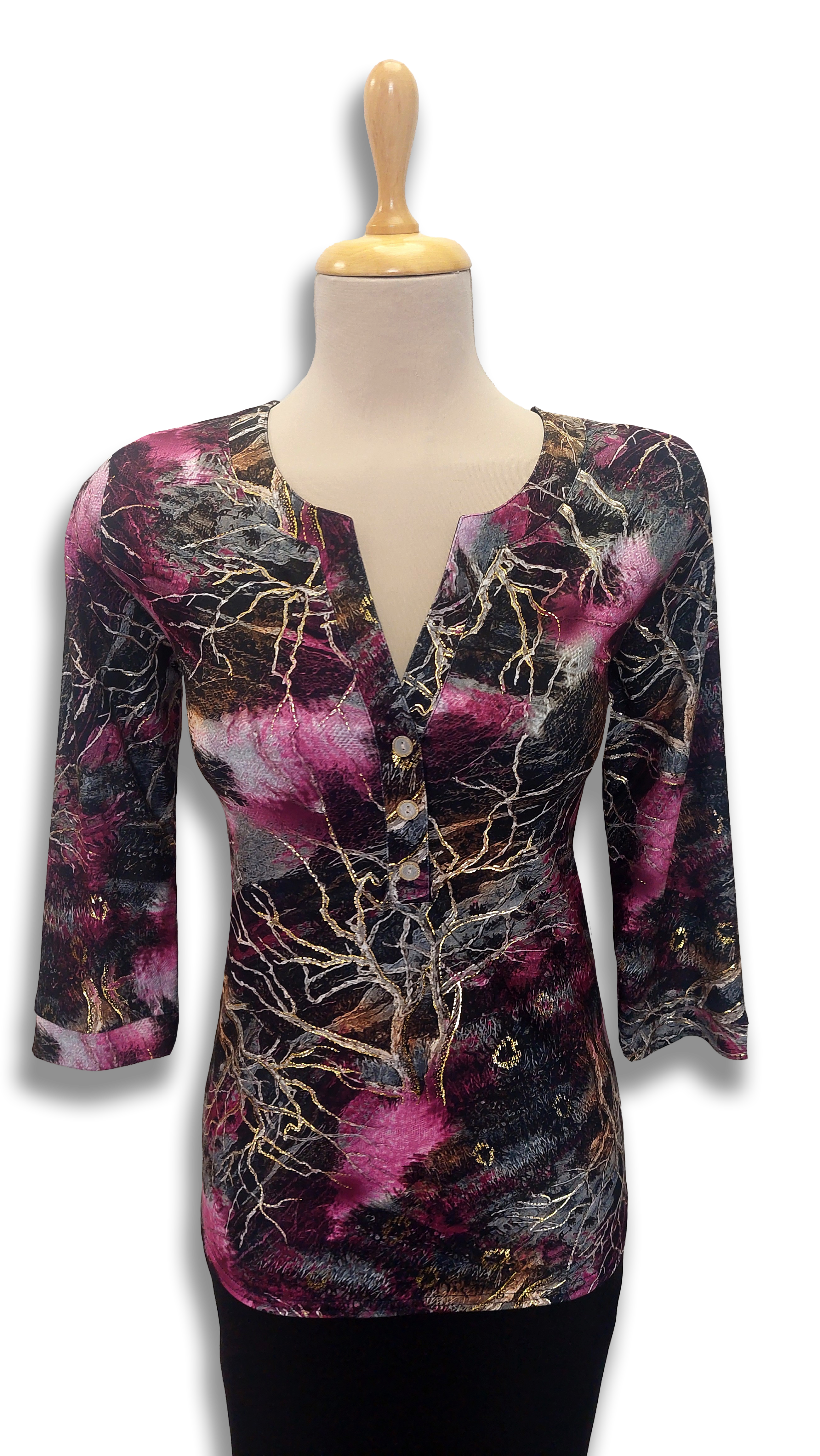 Márta purple marble polo product image