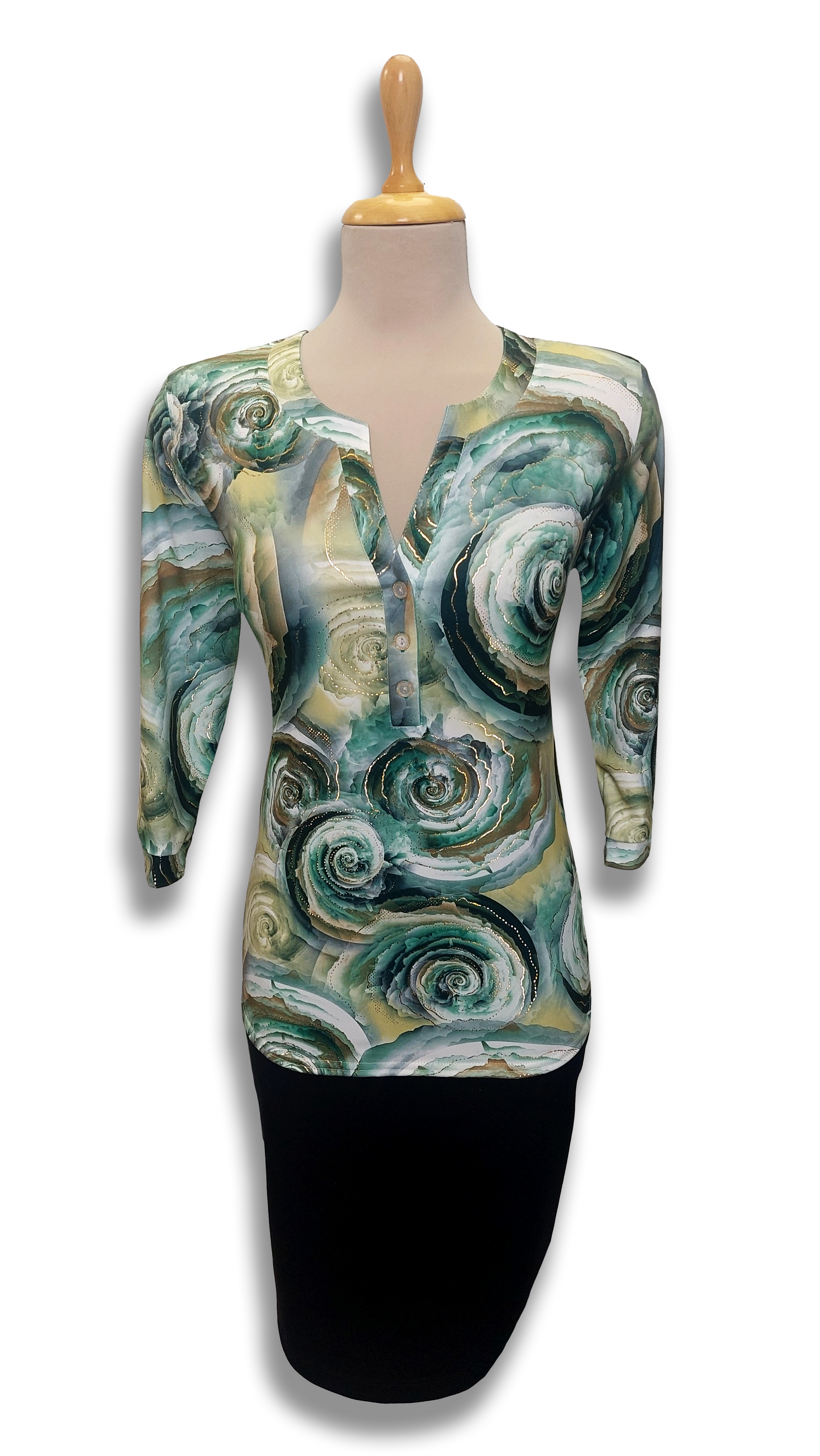 Márta is green glitter polo product image