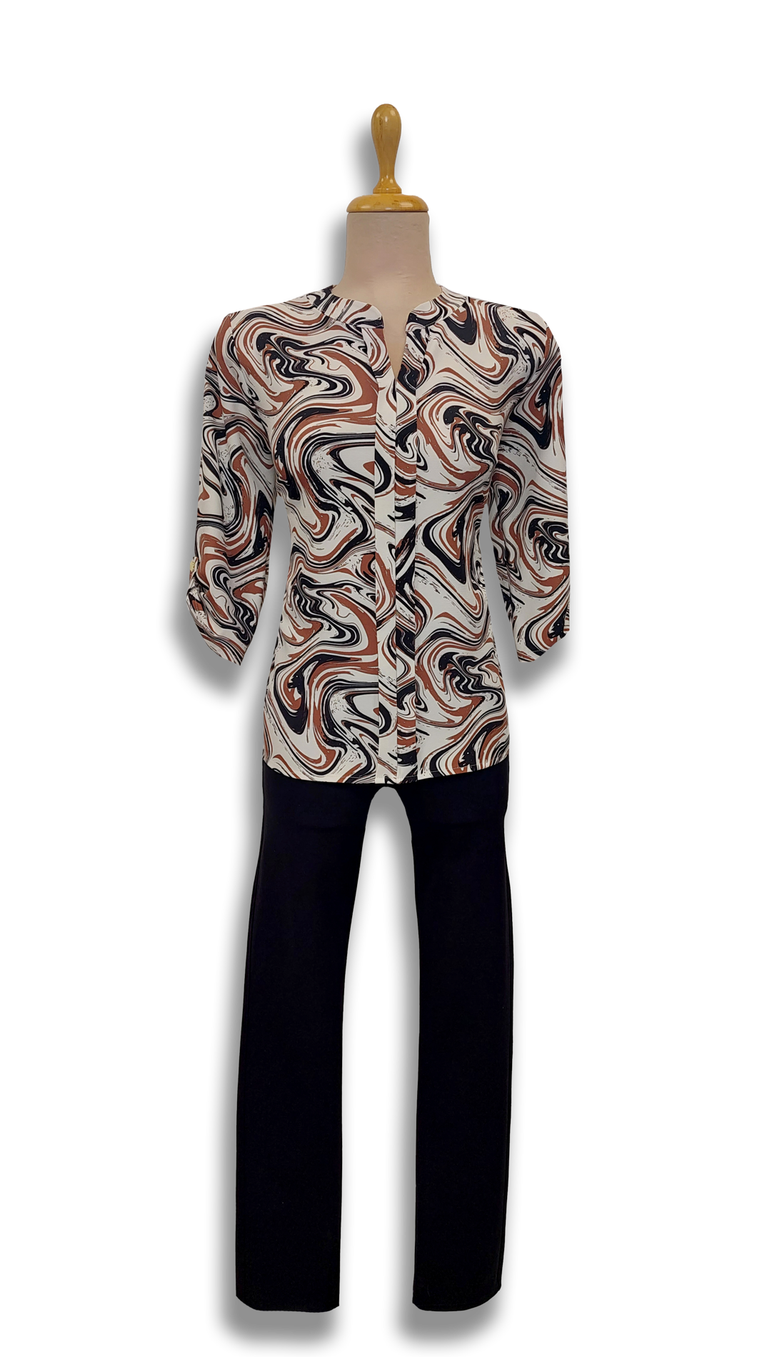 Dina has a brown line blouse product image