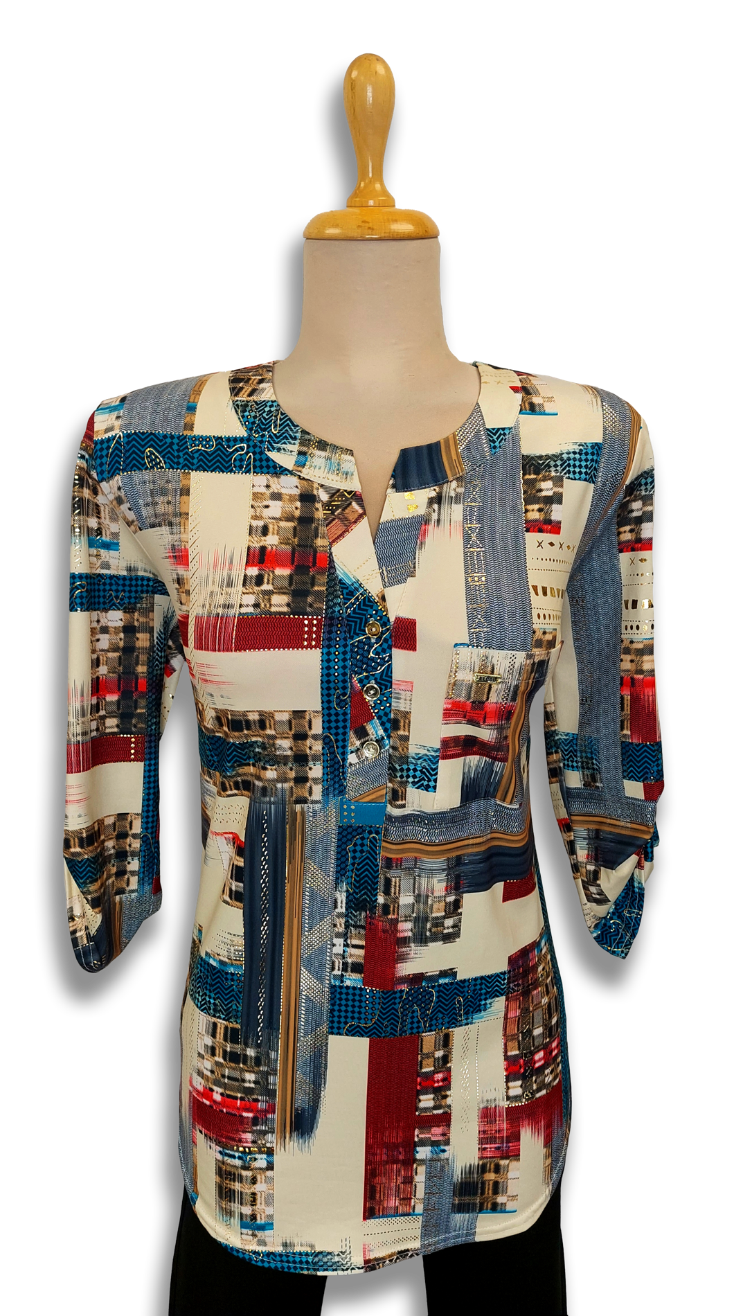Ella is a drab-burgundy shimmer tunic product image