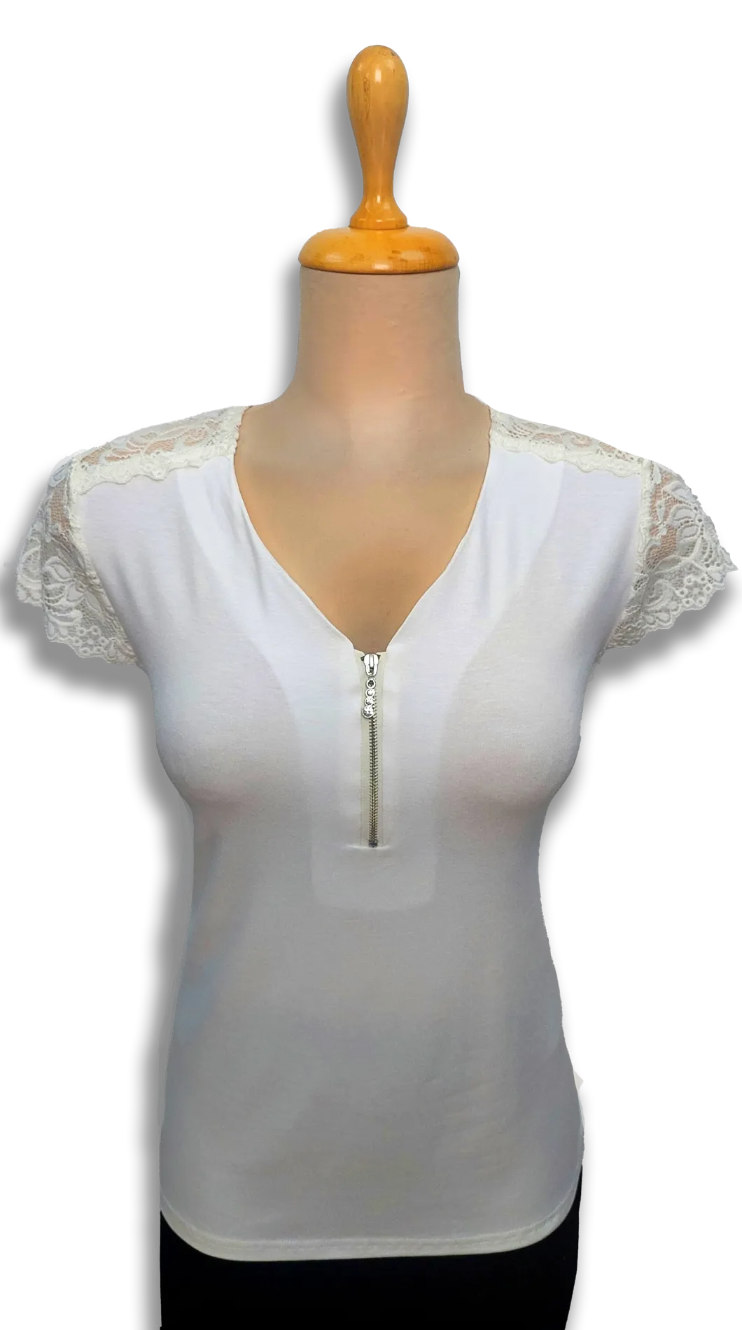 Carla butter zip lace polo product image