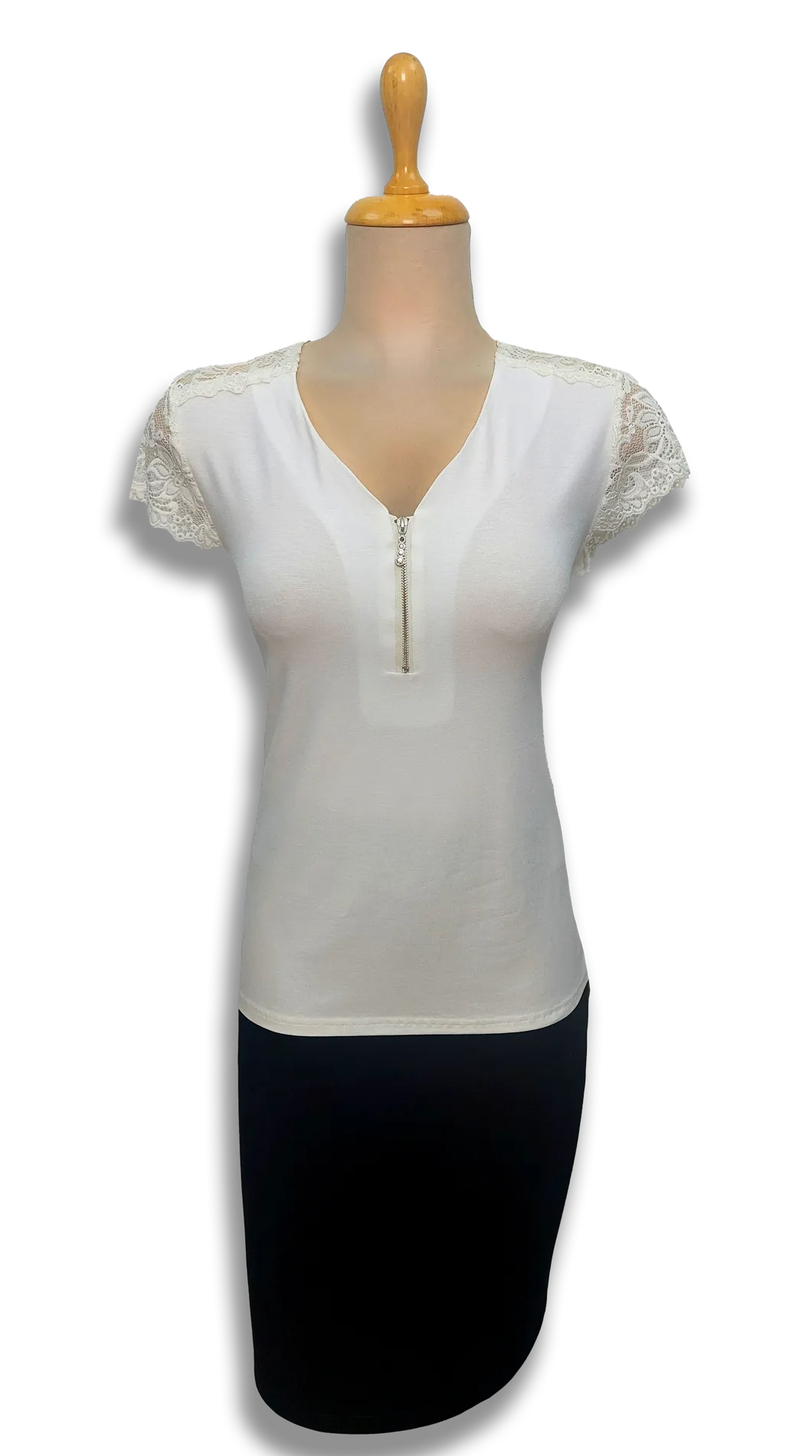 Carla butter zip lace polo product image
