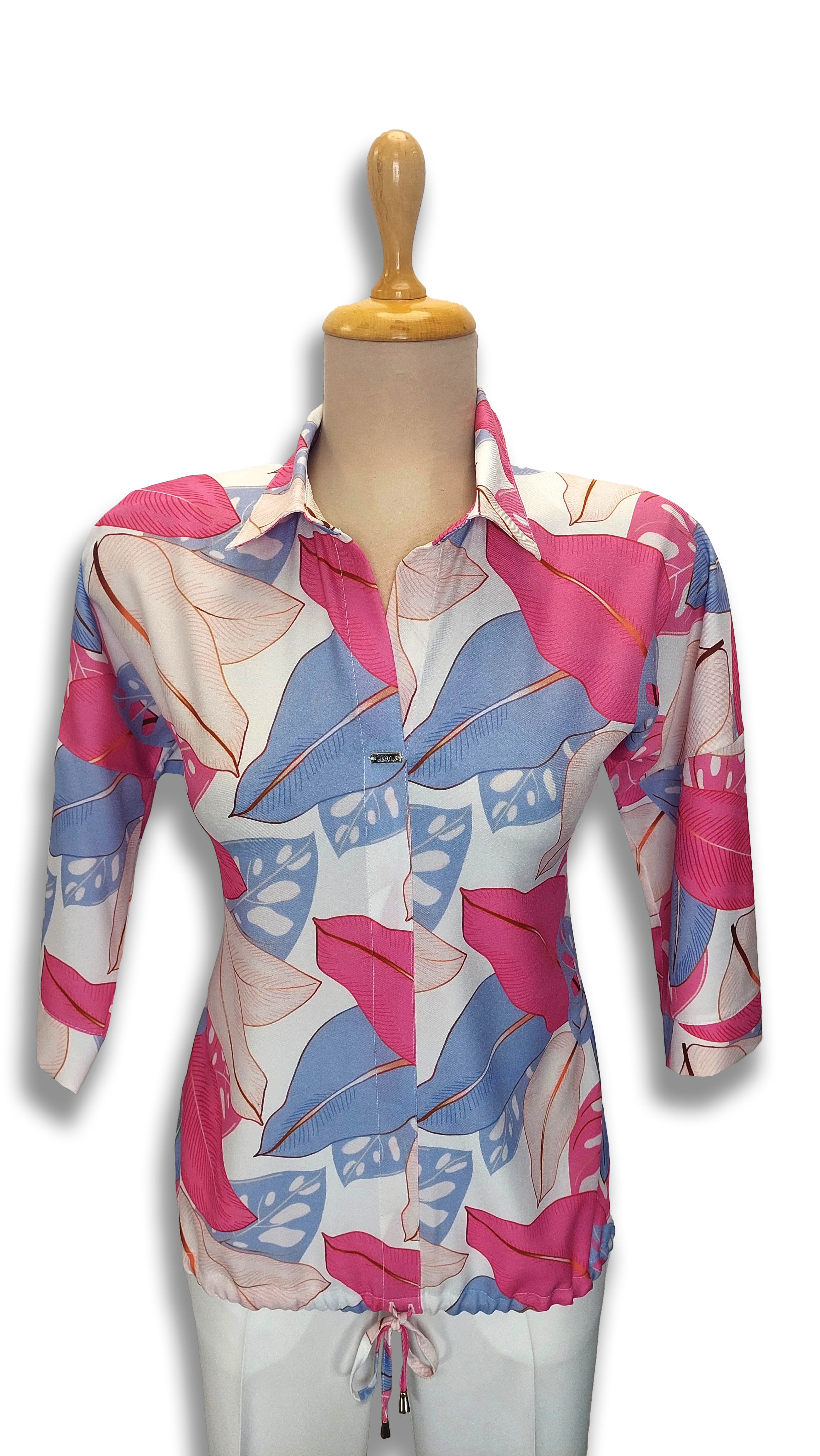 Ella knit with pink leaves blouse product image