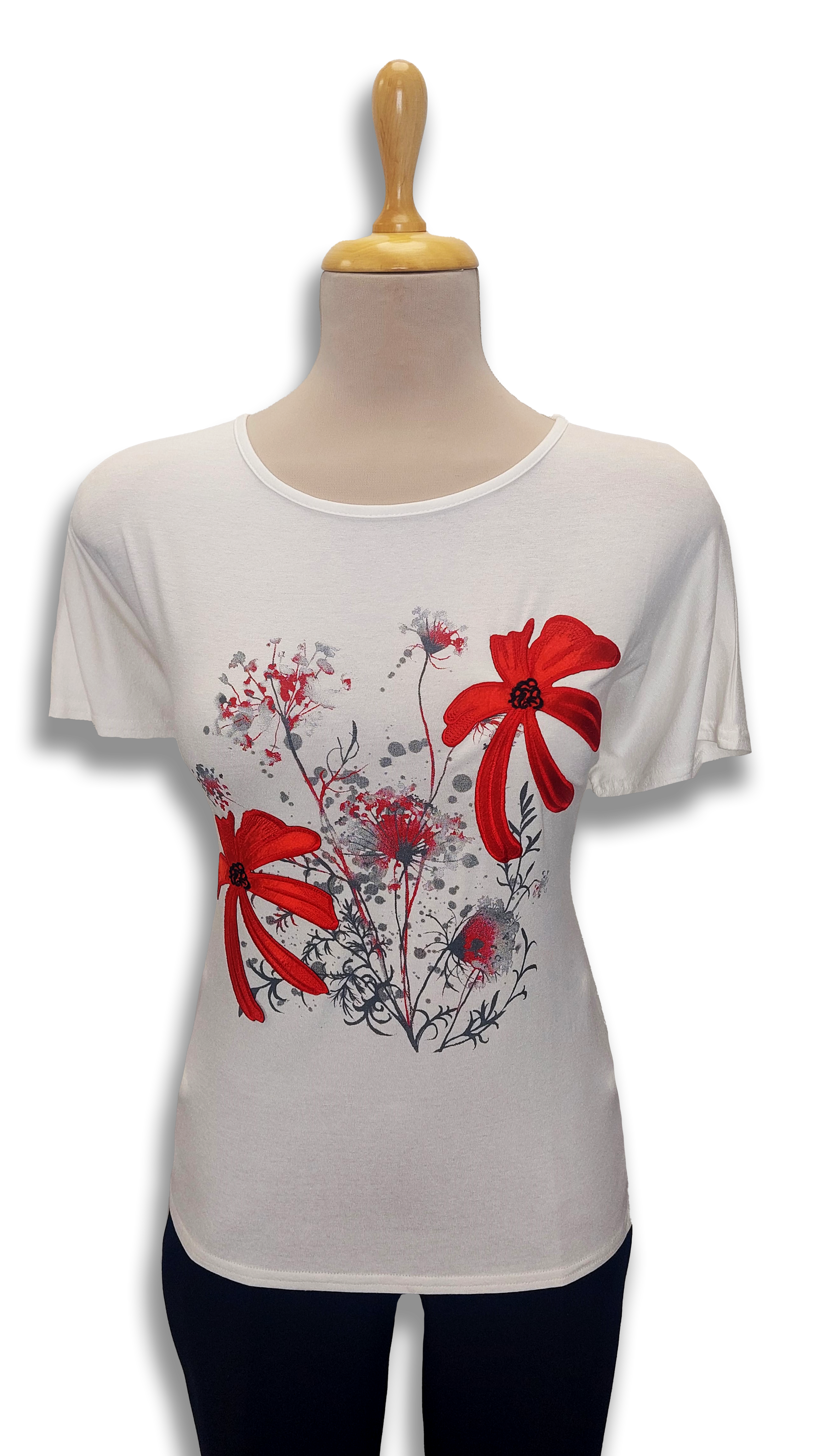 Lucy has red flowers polo product image