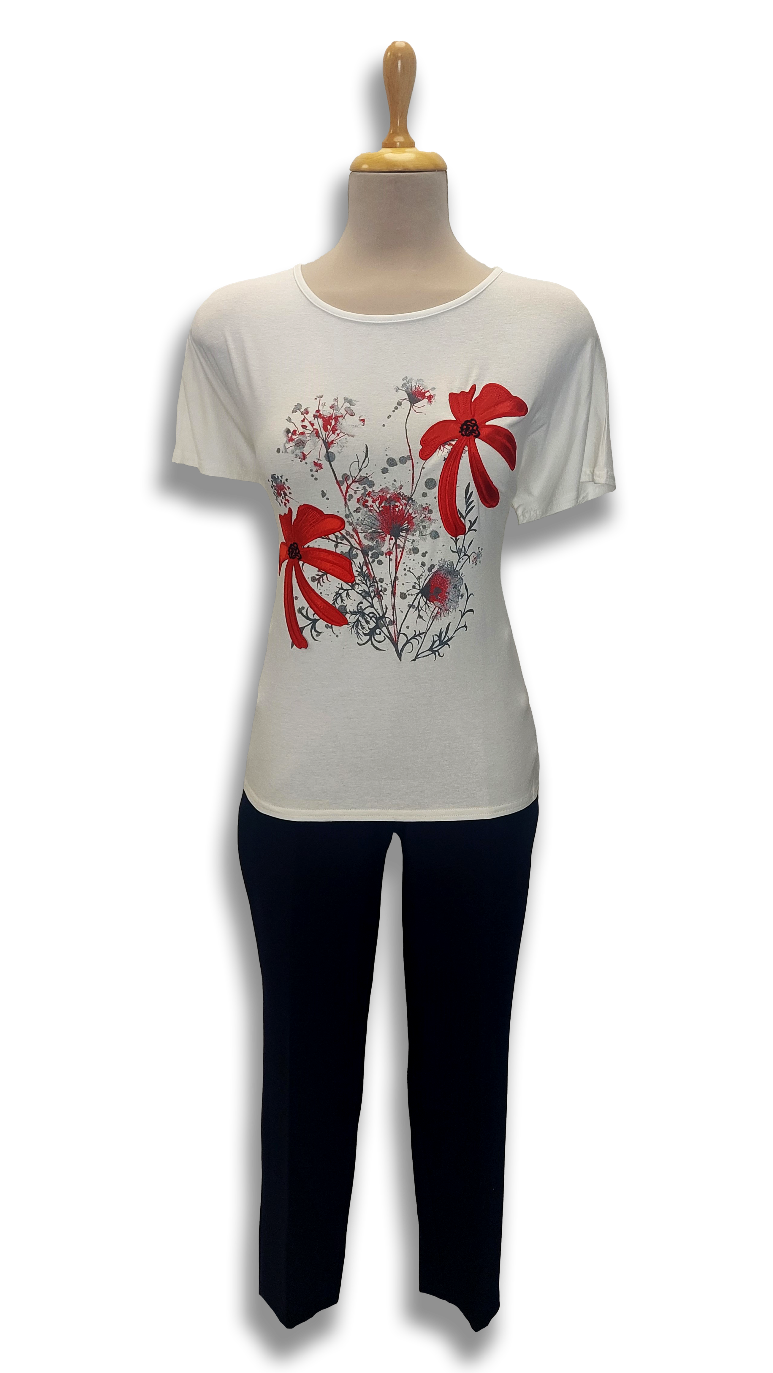 Lucy has red flowers polo product image