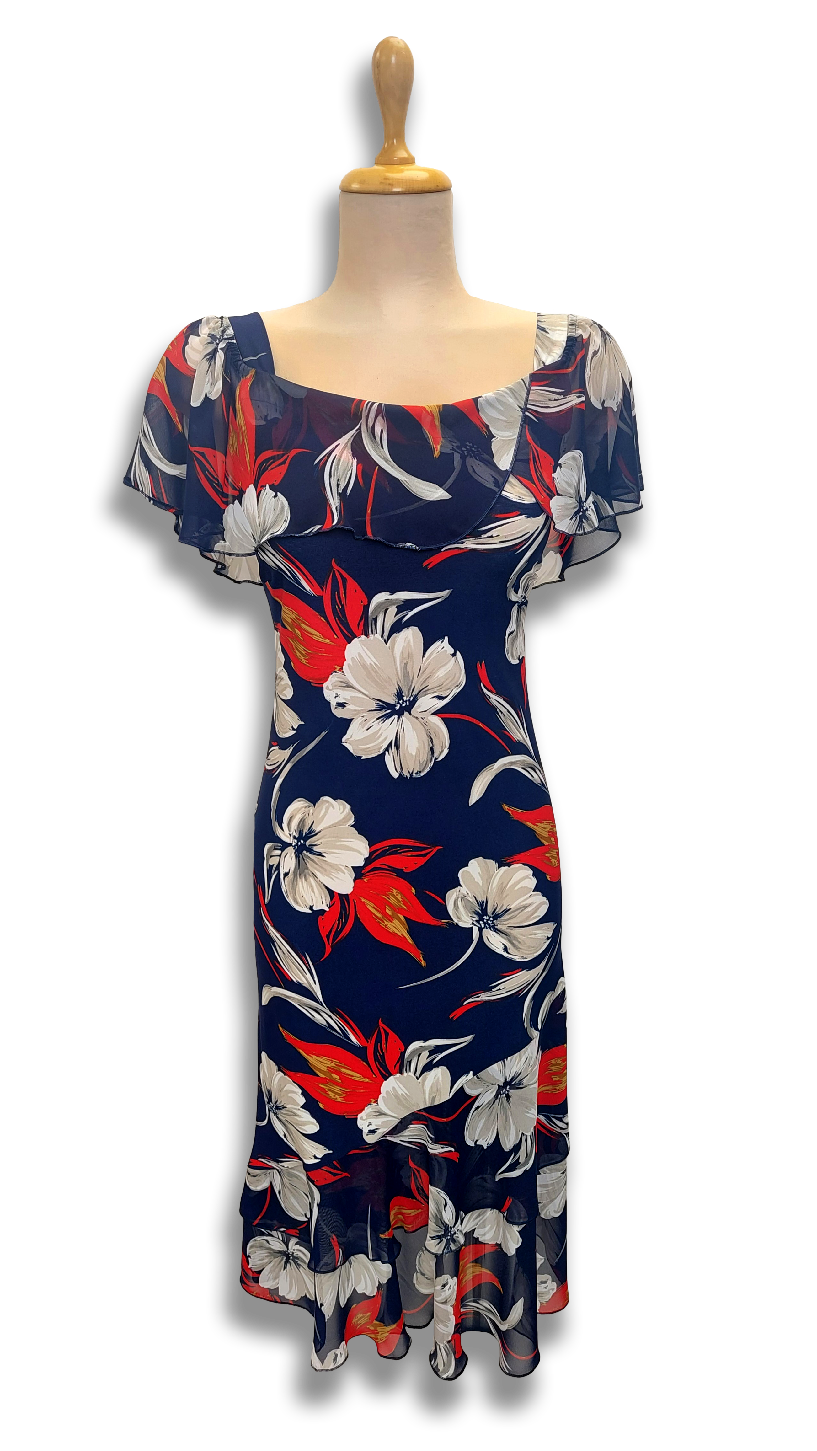Angi with red and white flowers dress product image