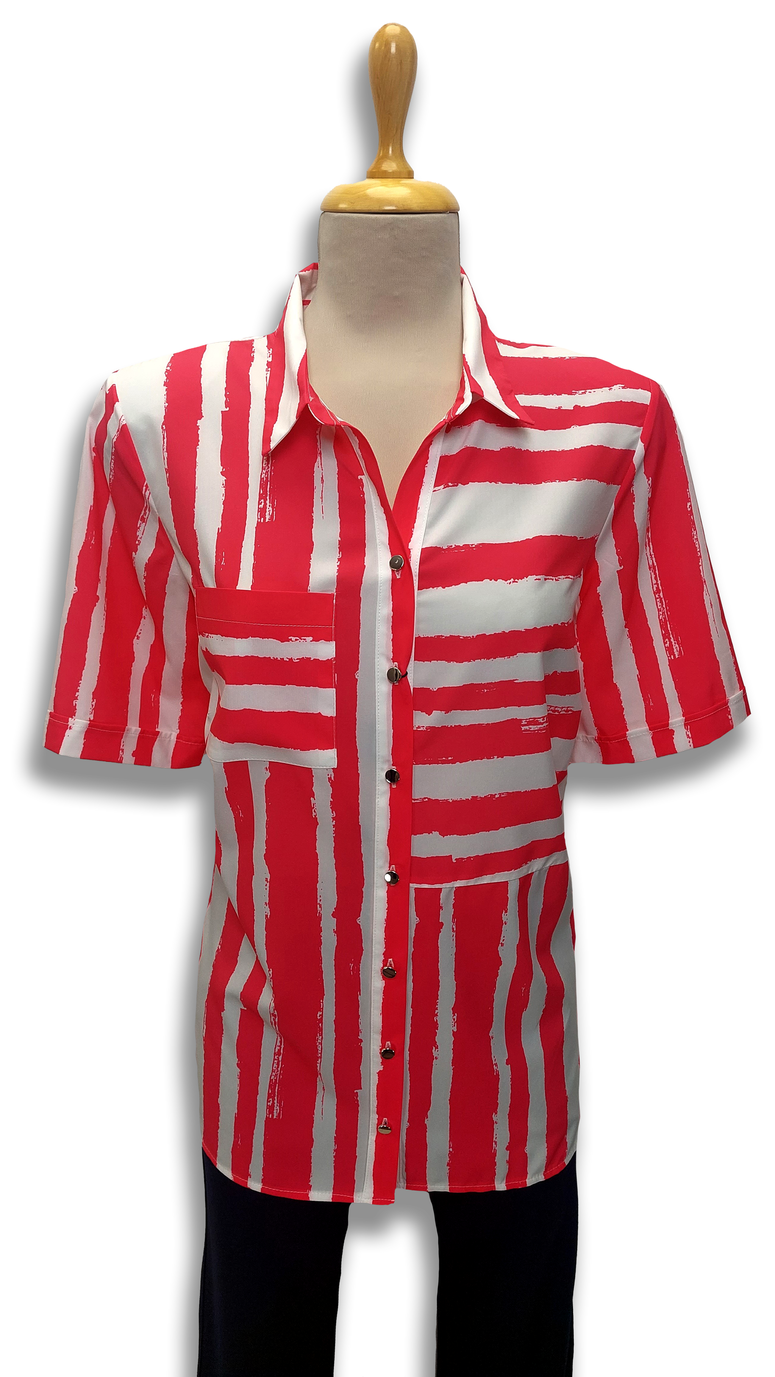 Aliz pink striped blouse product image