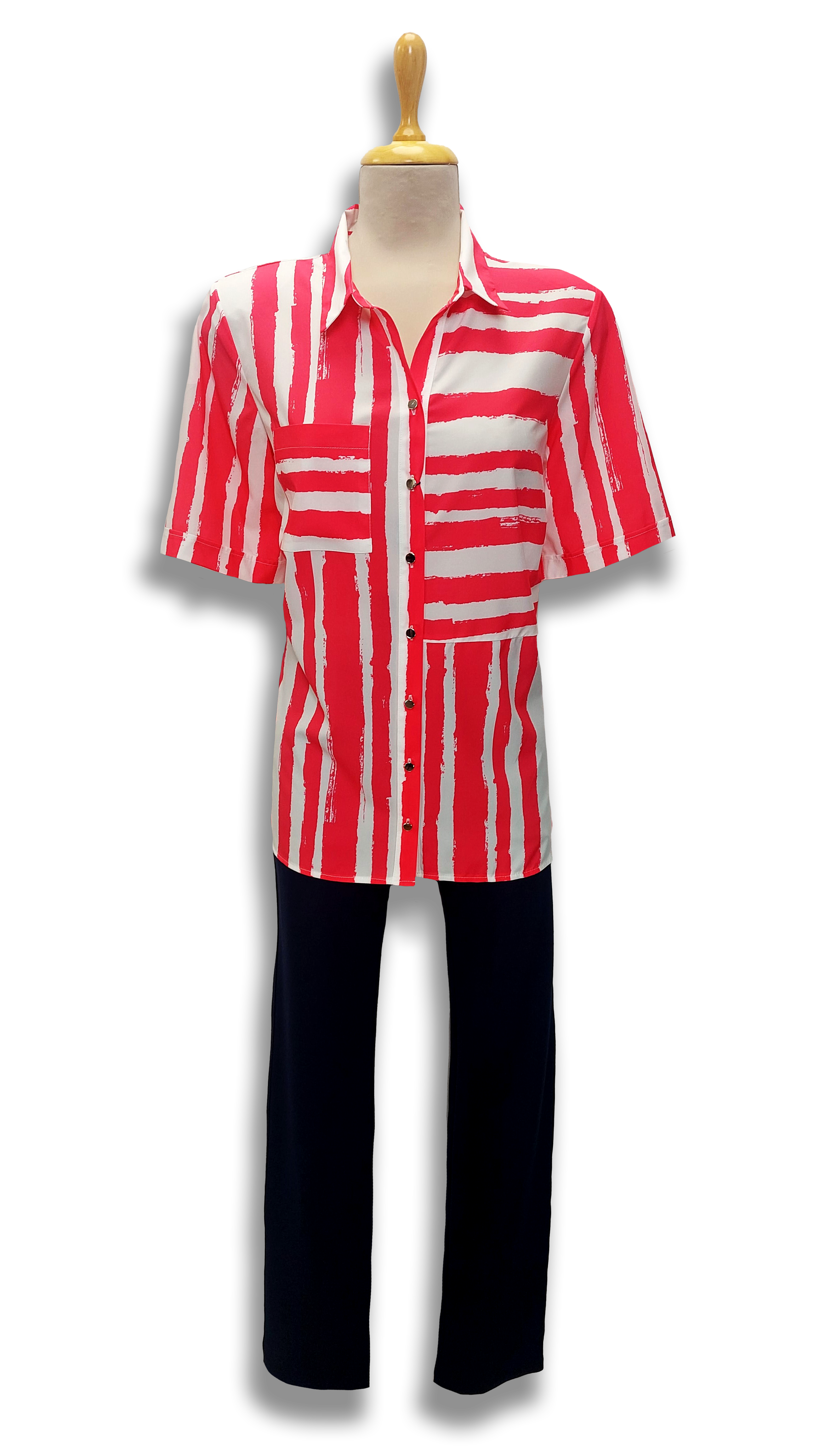 Aliz pink striped blouse product image