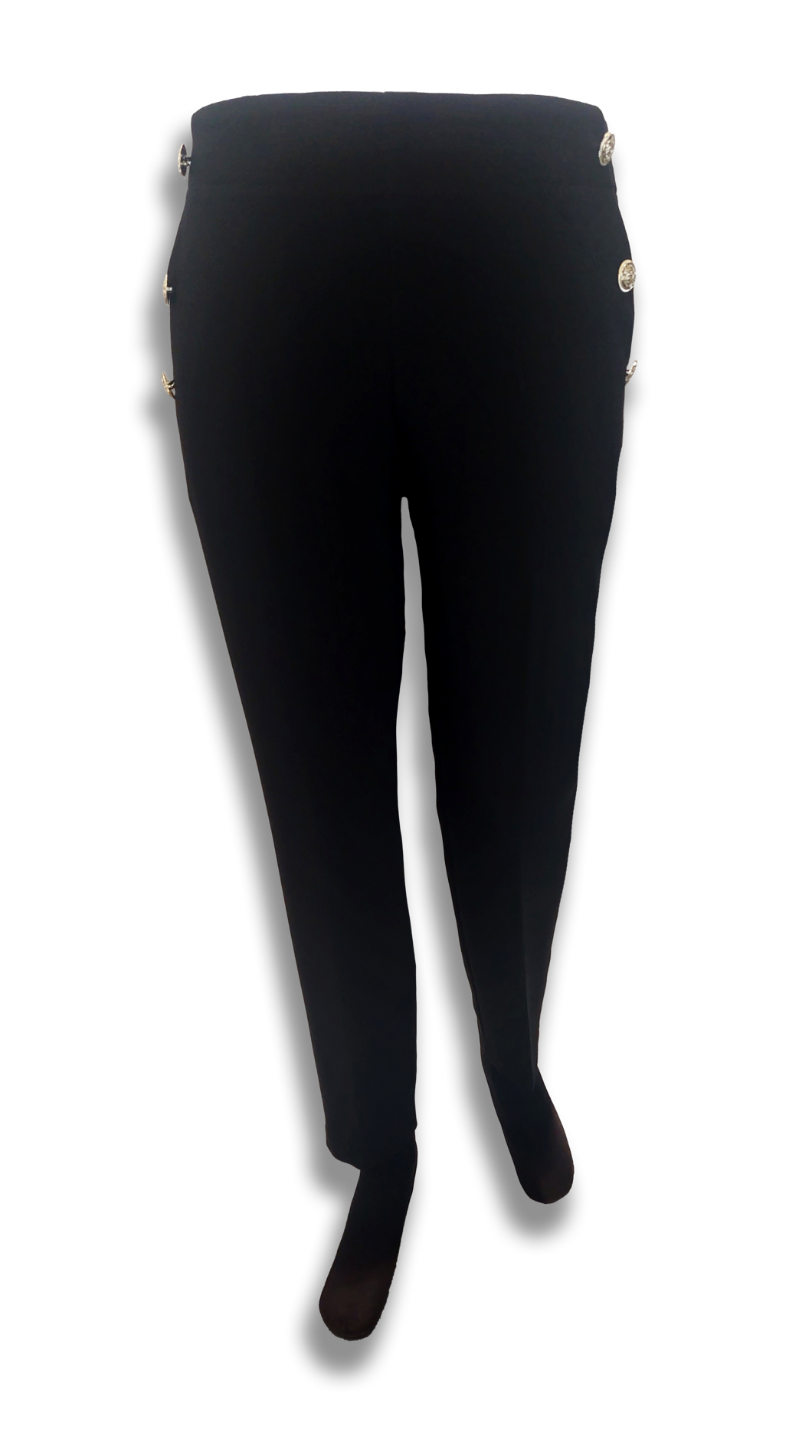 Nora black button down pants product image