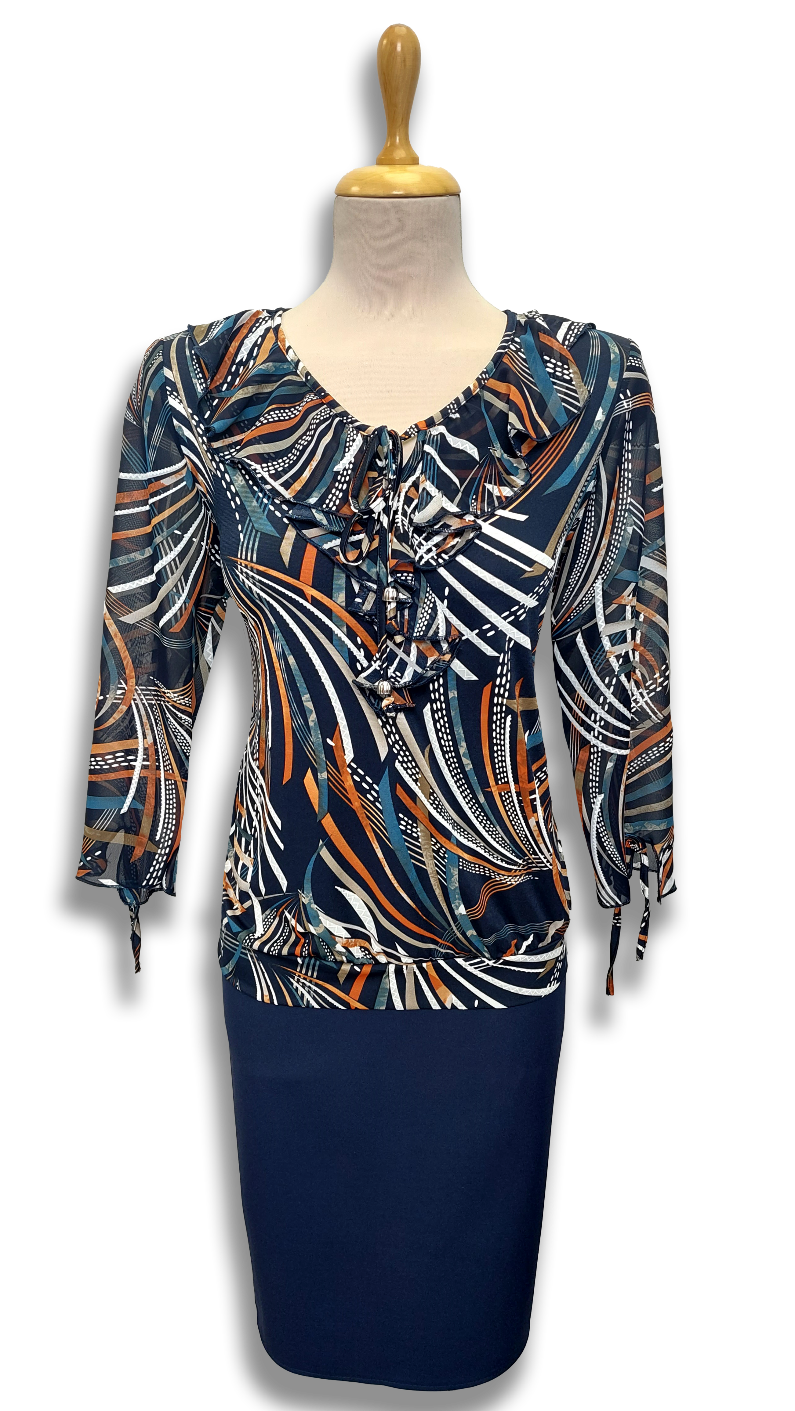 Edyta baggy brown pattern blouse product image