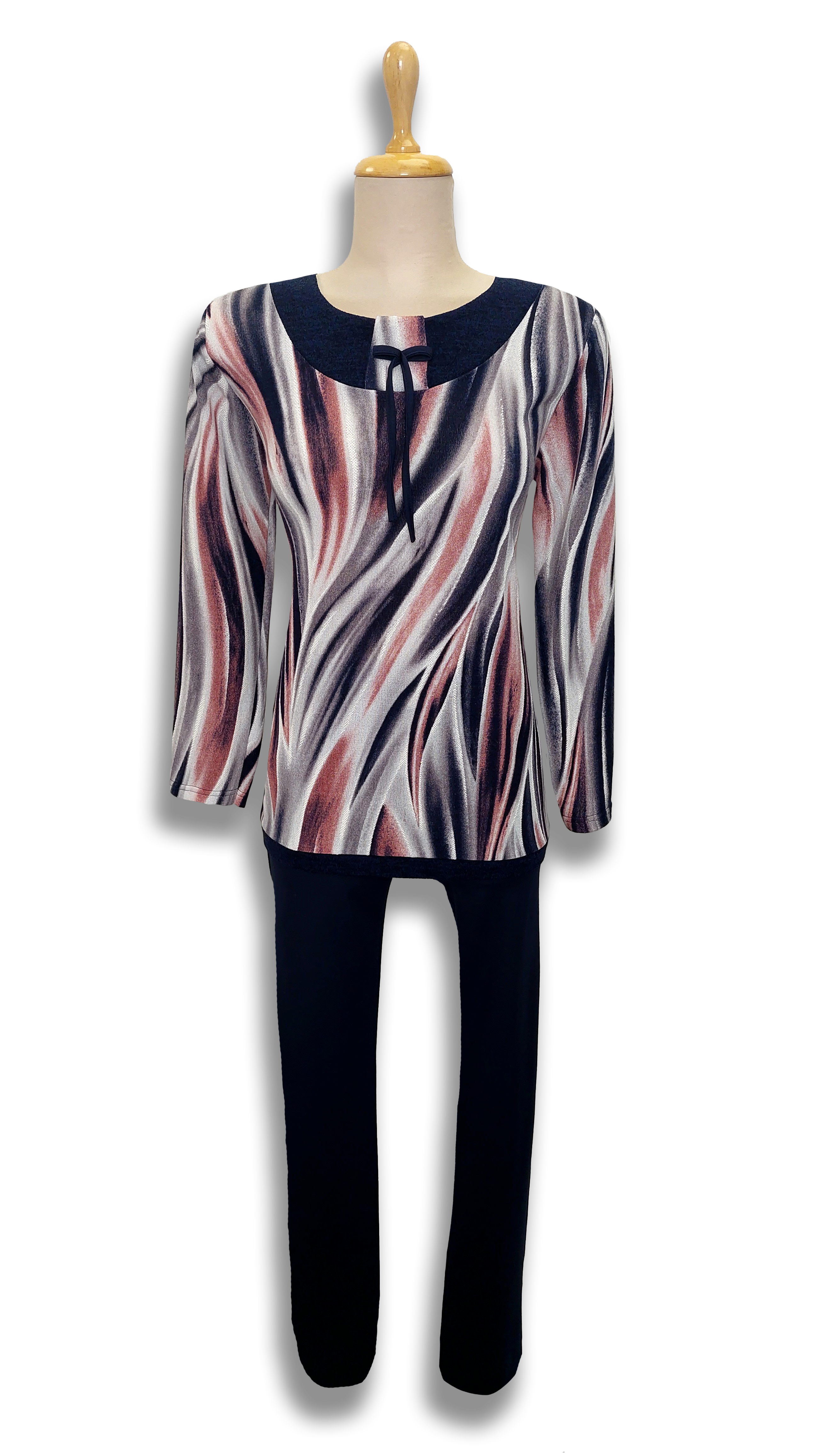 Lucy bow with pink pattern polo product image