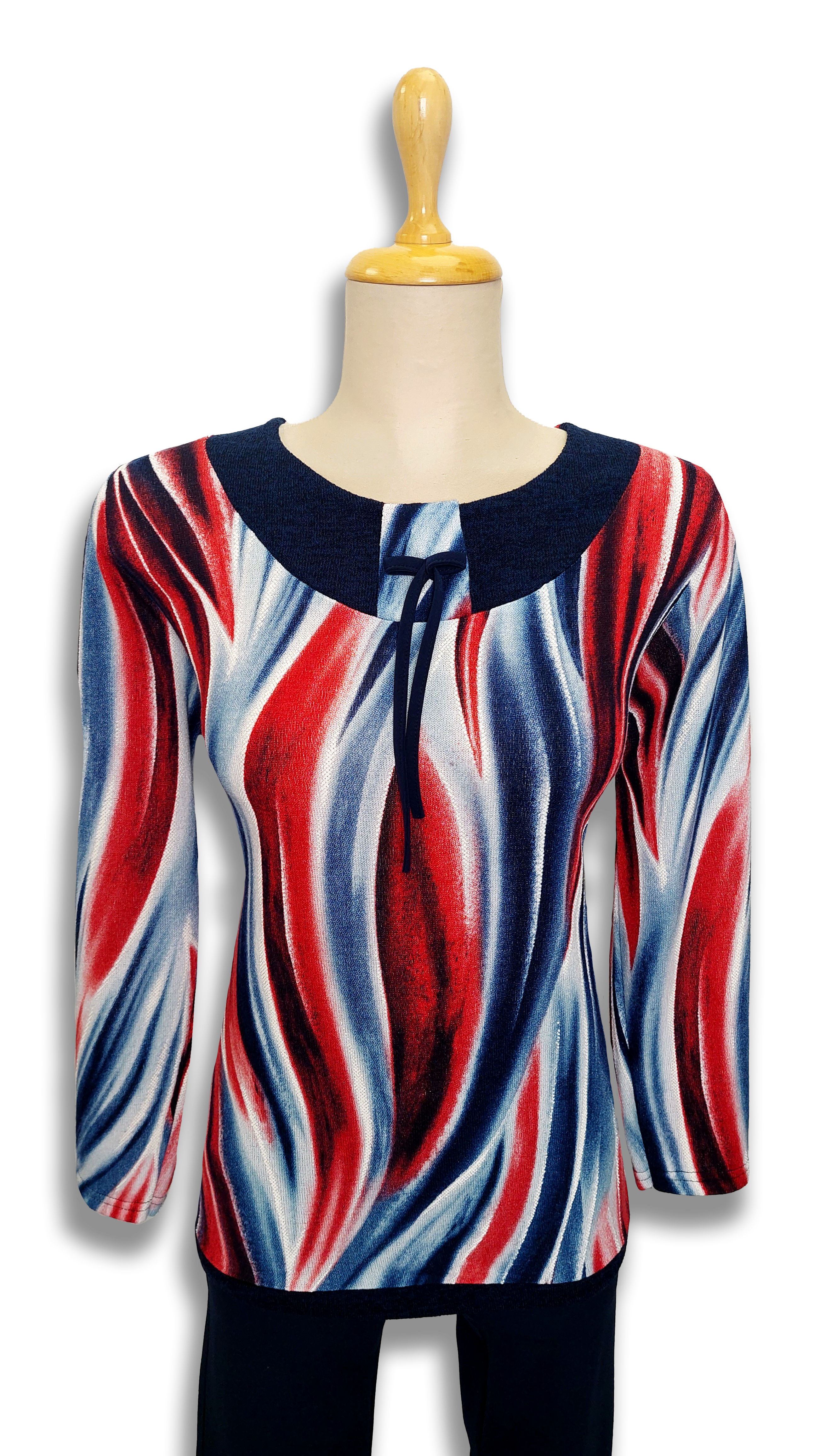 Lucy bow with red pattern polo product image