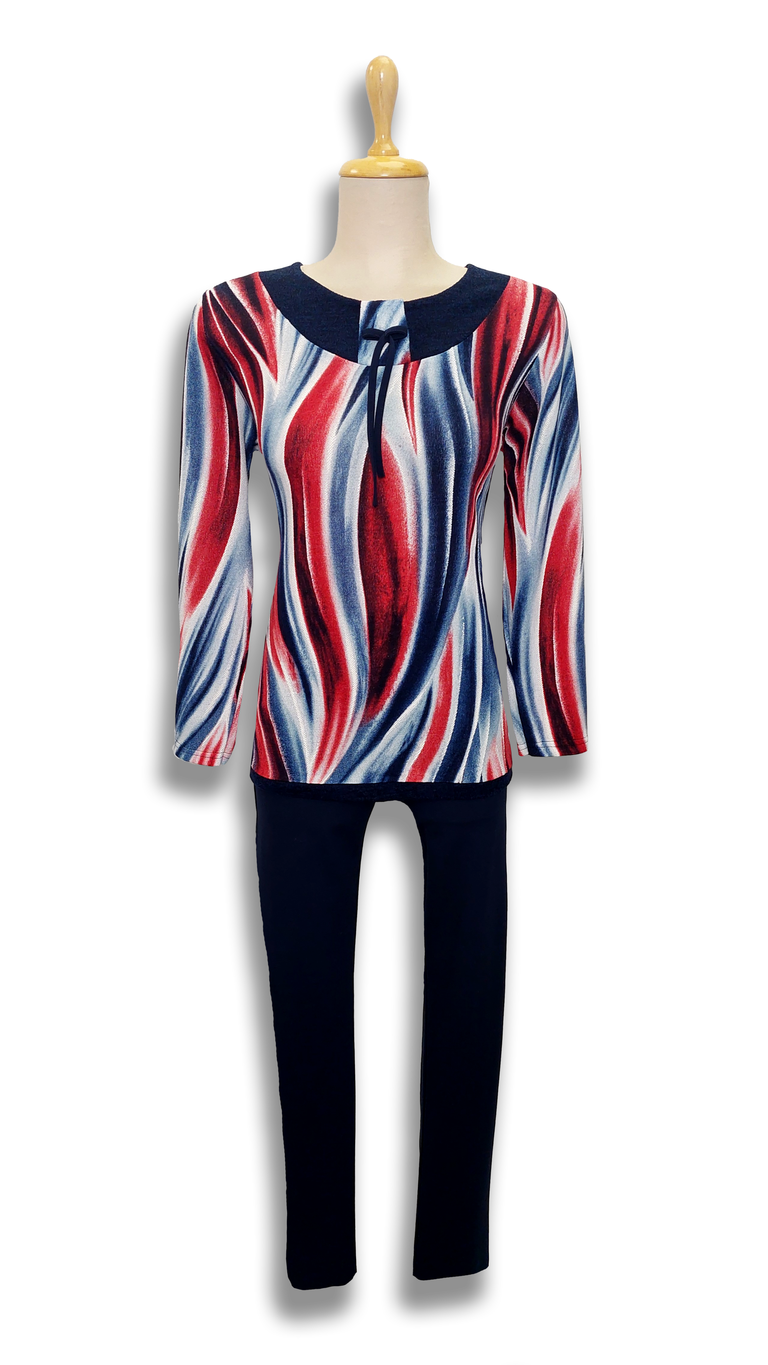 Lucy bow with red pattern polo product image