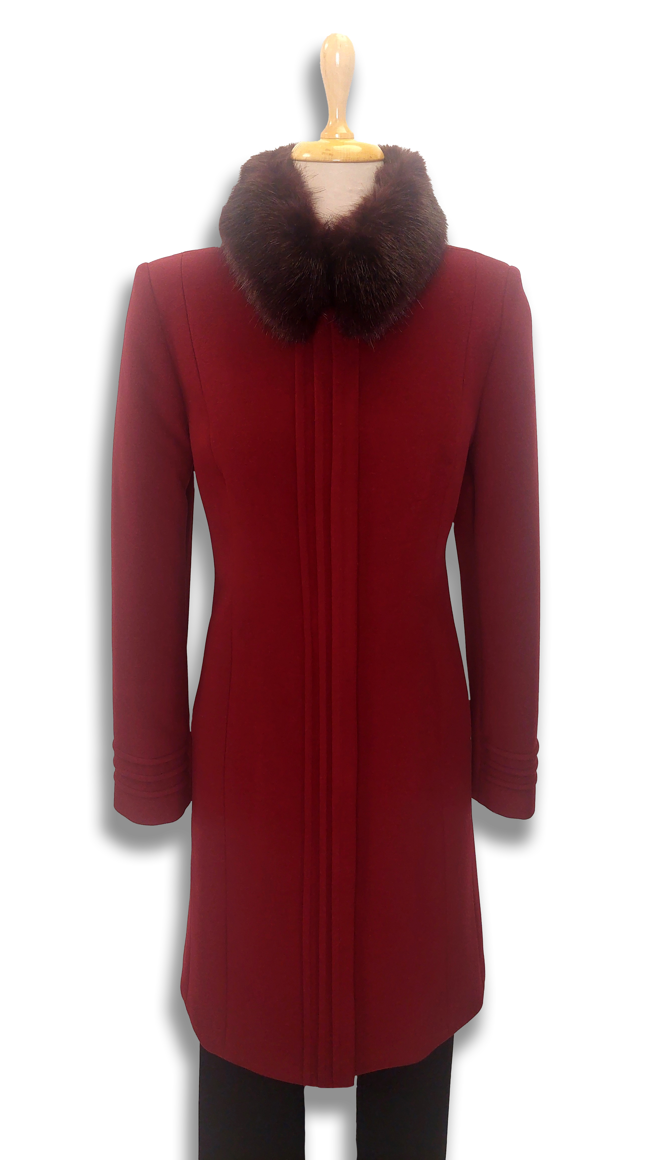 Lili 7/8 burgundy coat product image