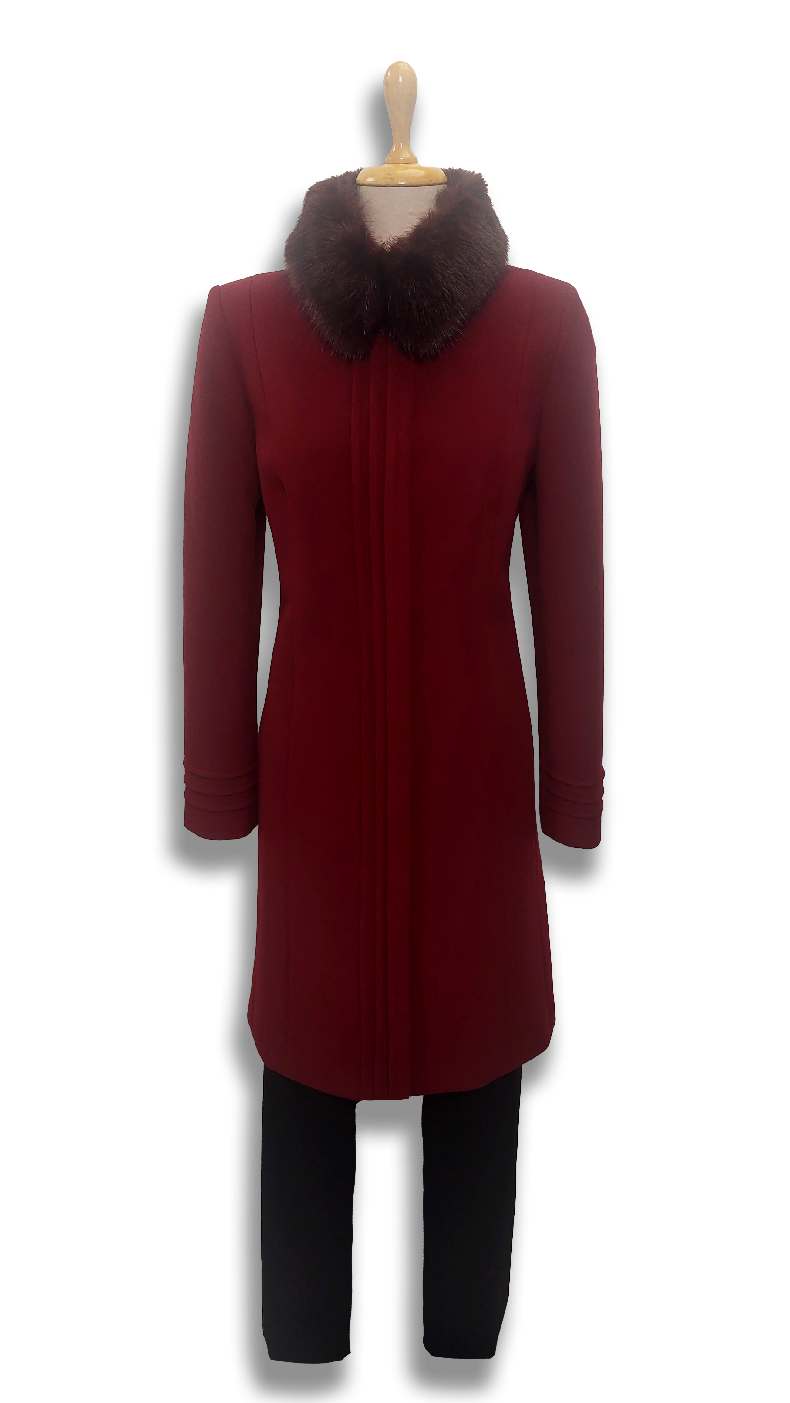Lili 7/8 burgundy coat product image