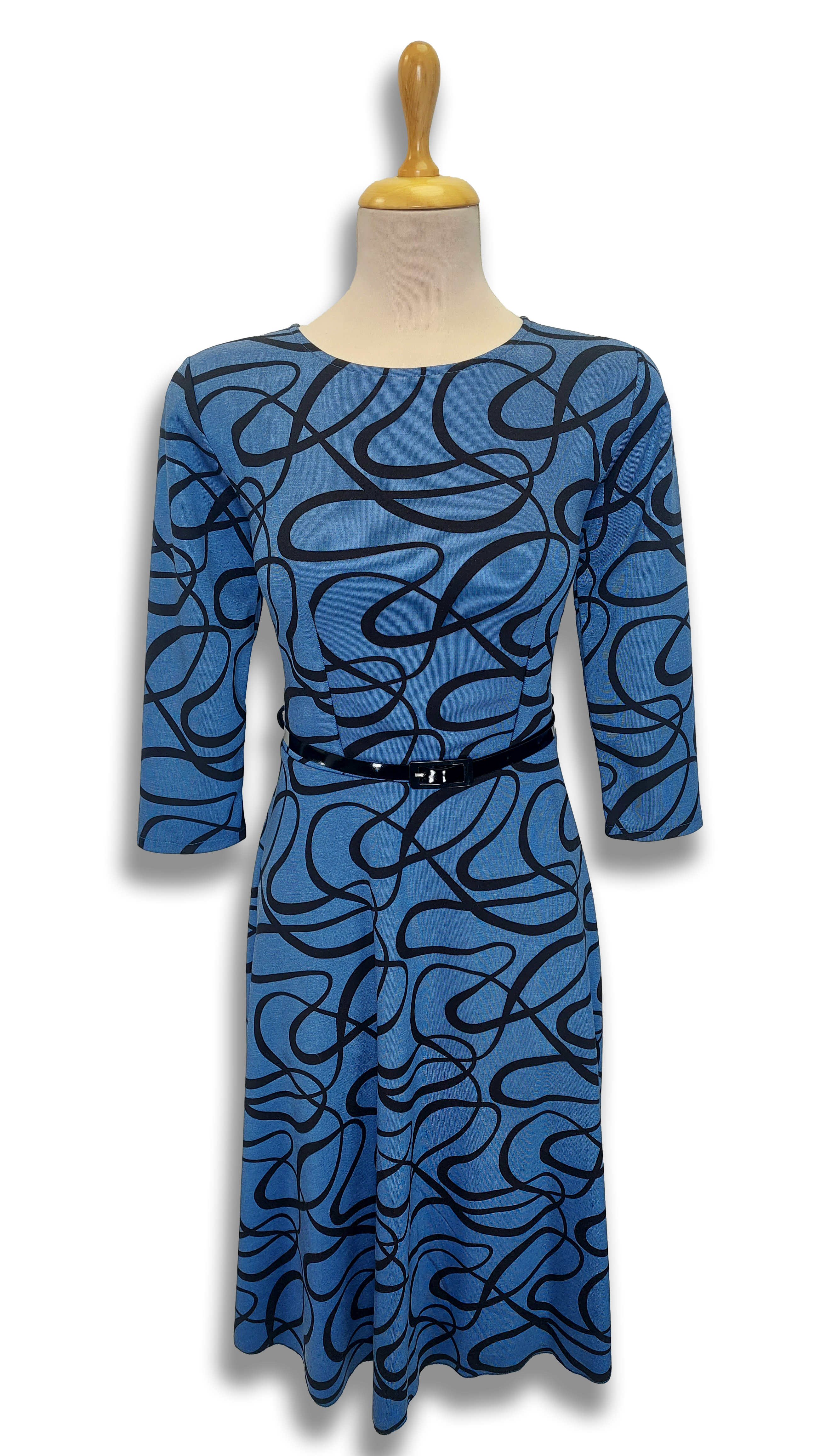 Abigél thick medium blue wavy dress product image
