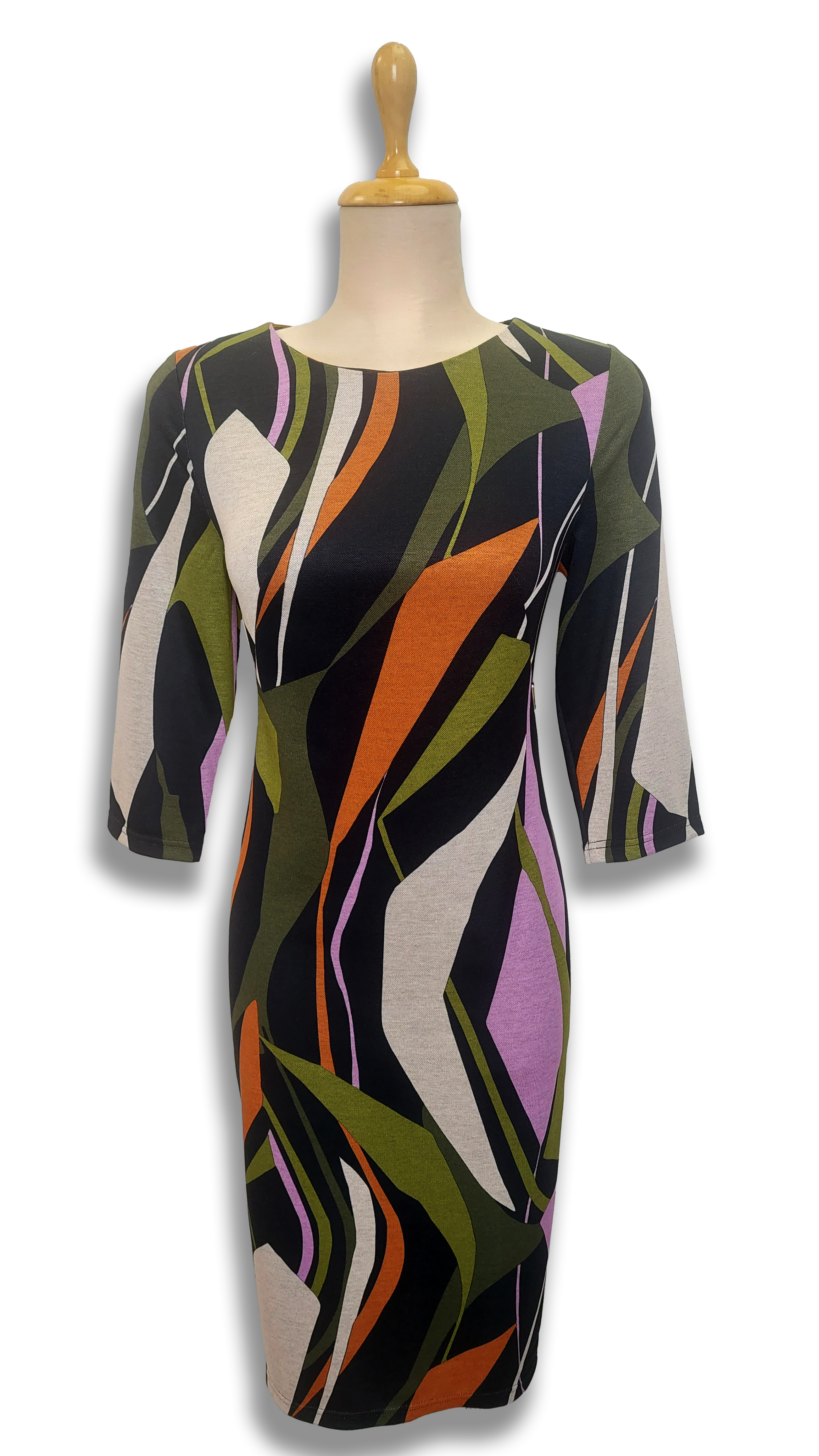 Cora green abstract dress product image