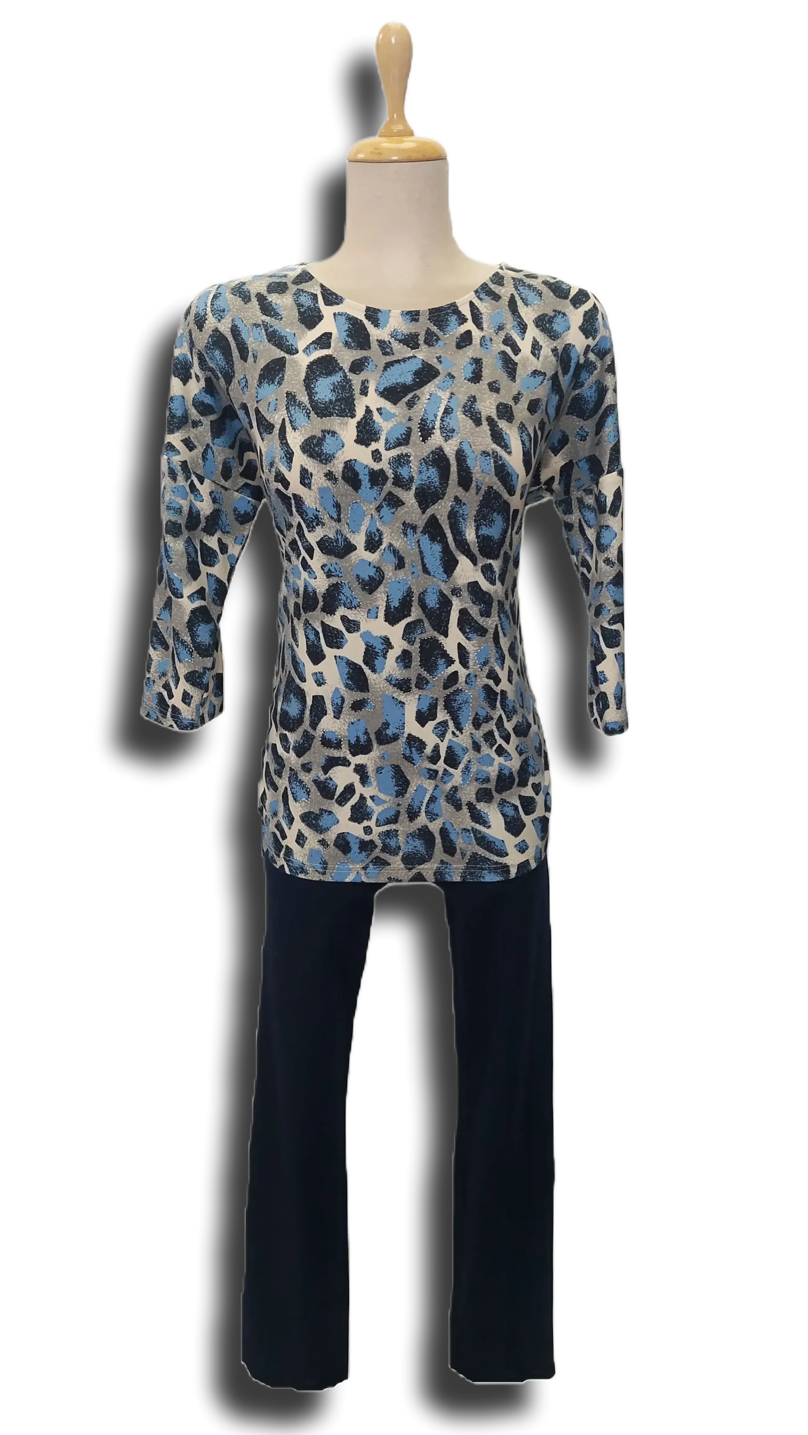 Monica blue pattern jumper product image