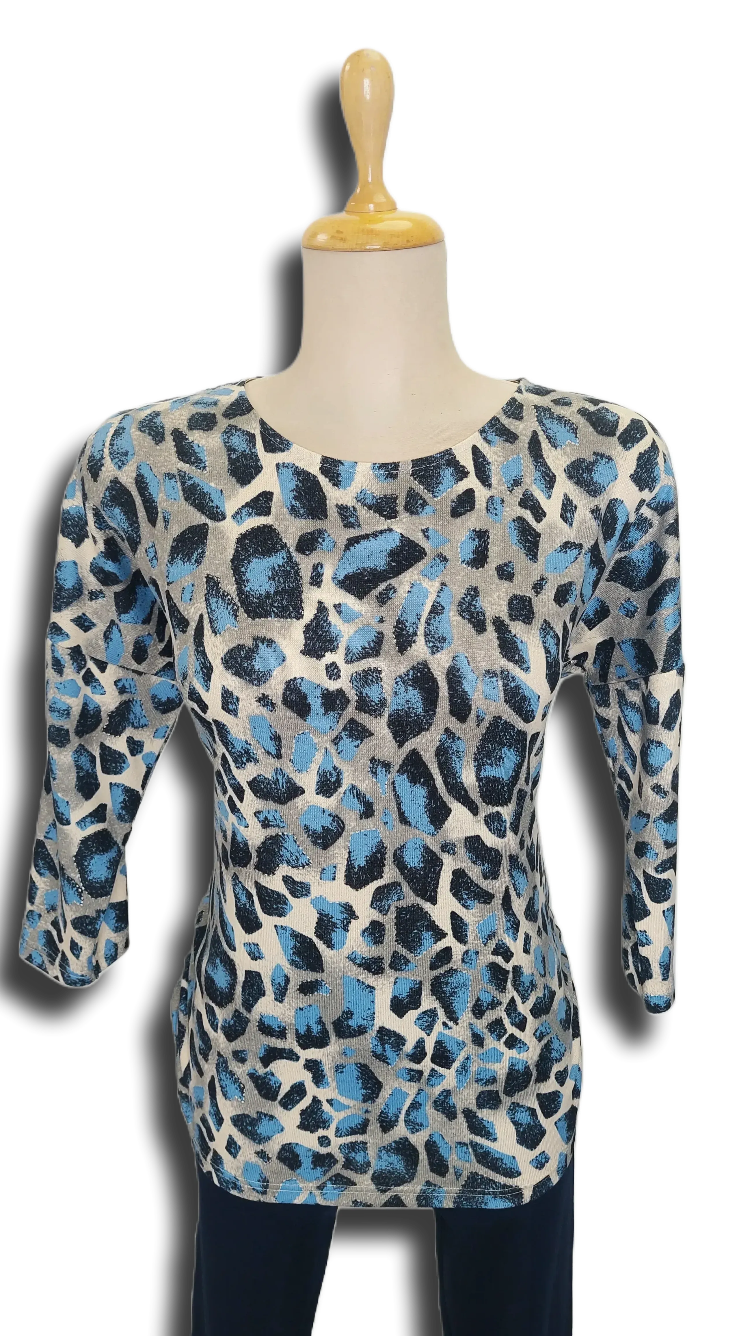 Monica blue pattern jumper product image