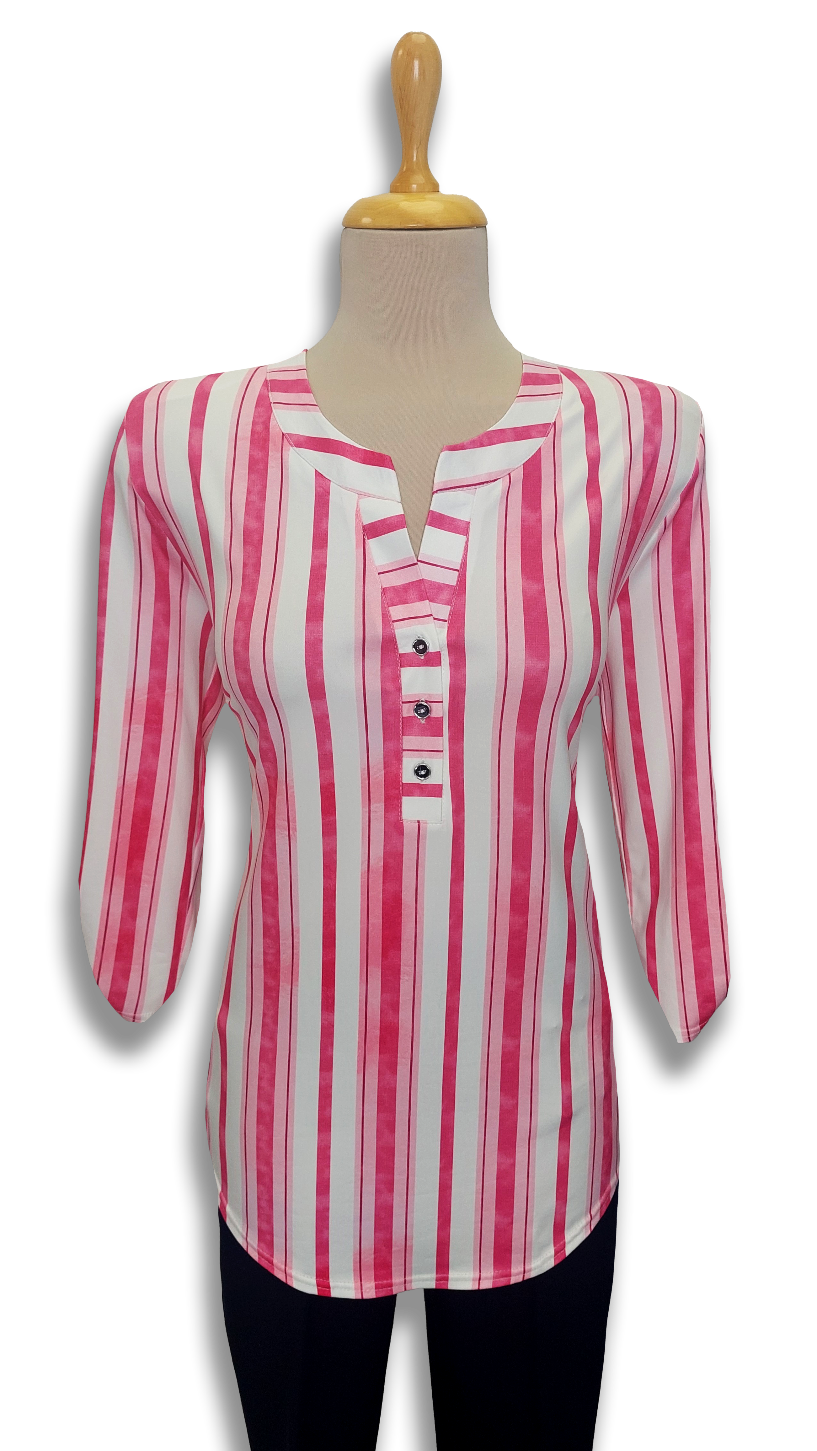 Ella pink striped tunic product image