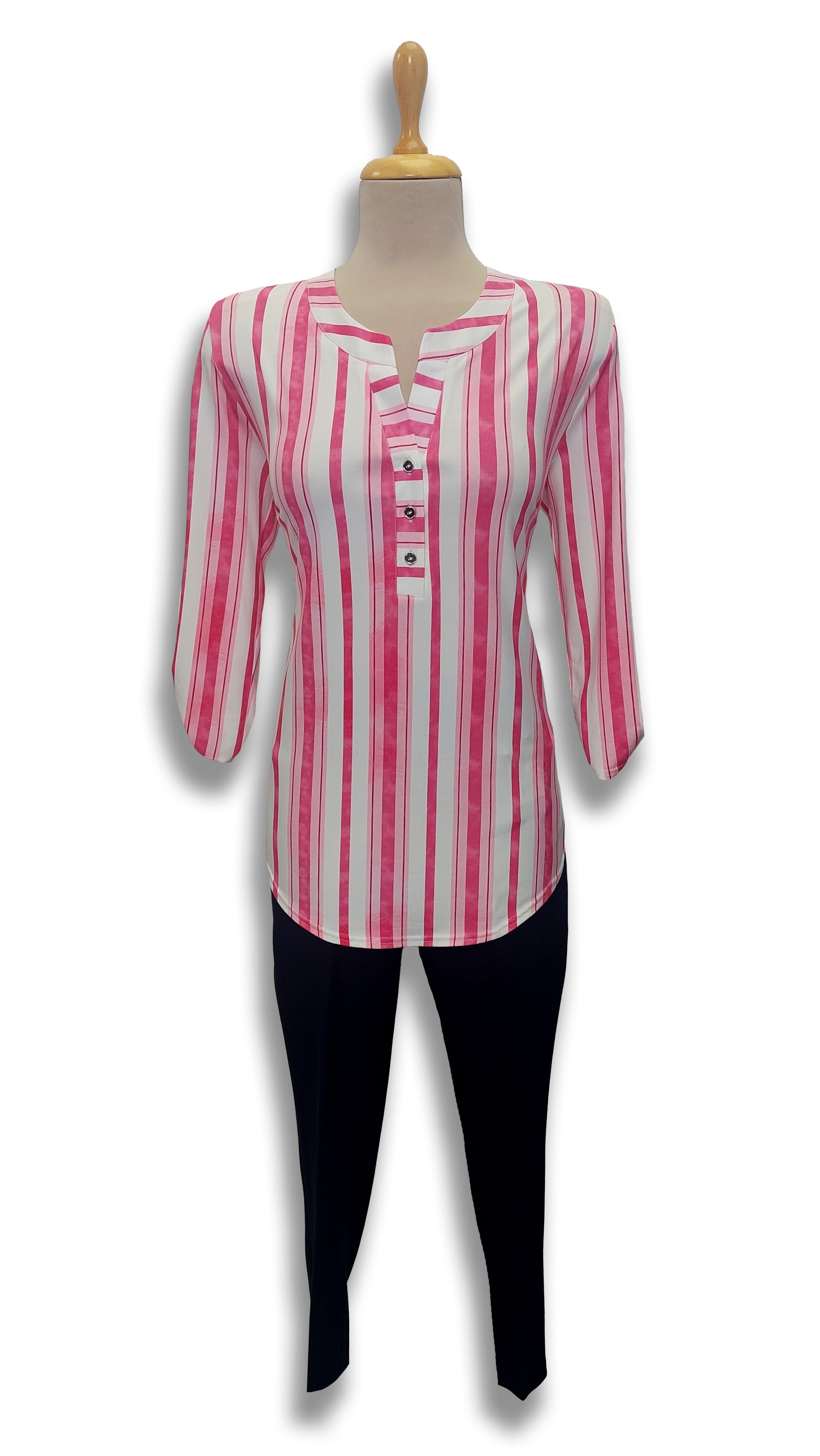 Ella pink striped tunic product image