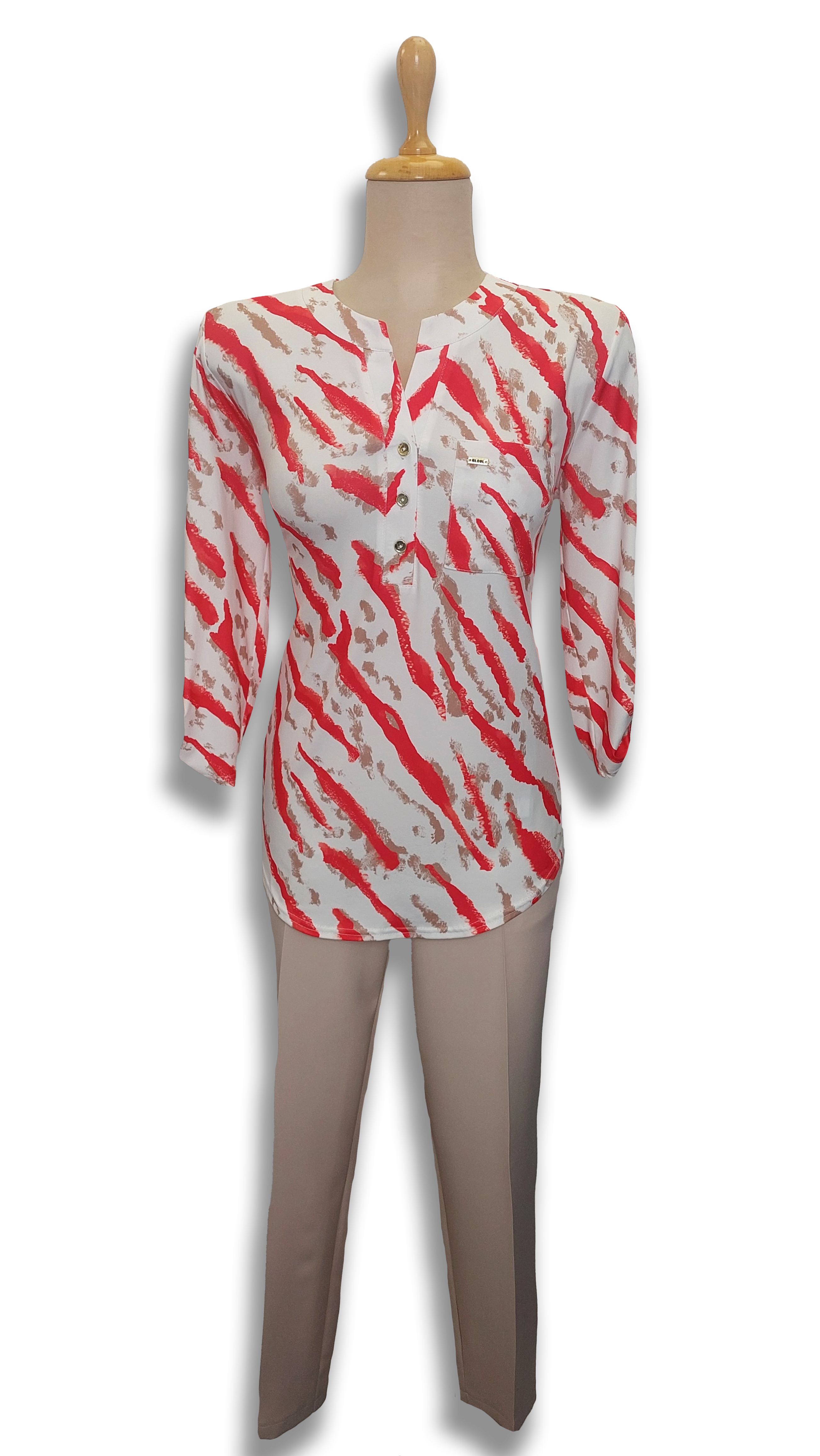 Ella salmon pattern tunic product image