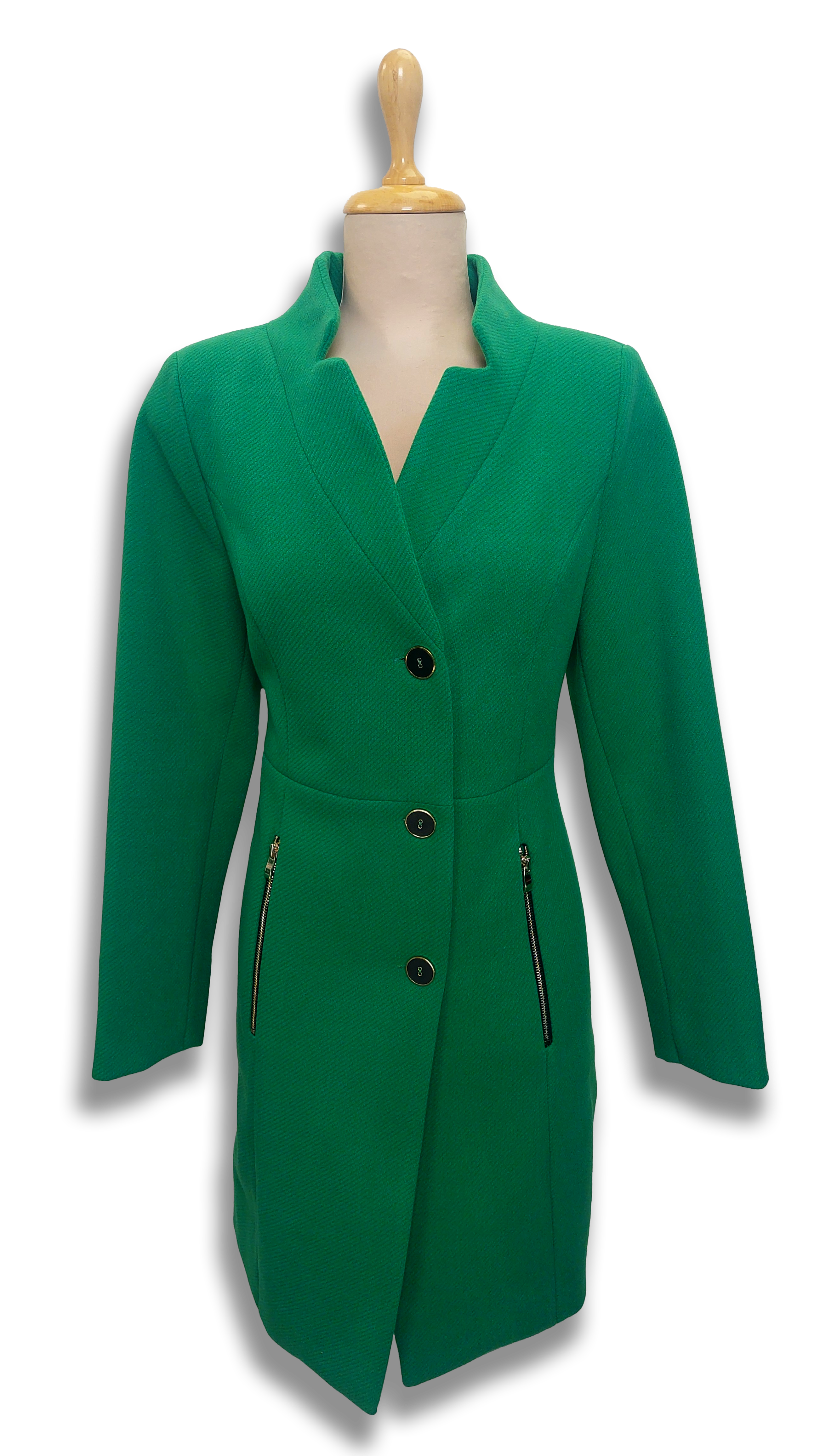 Camel green long coat product image