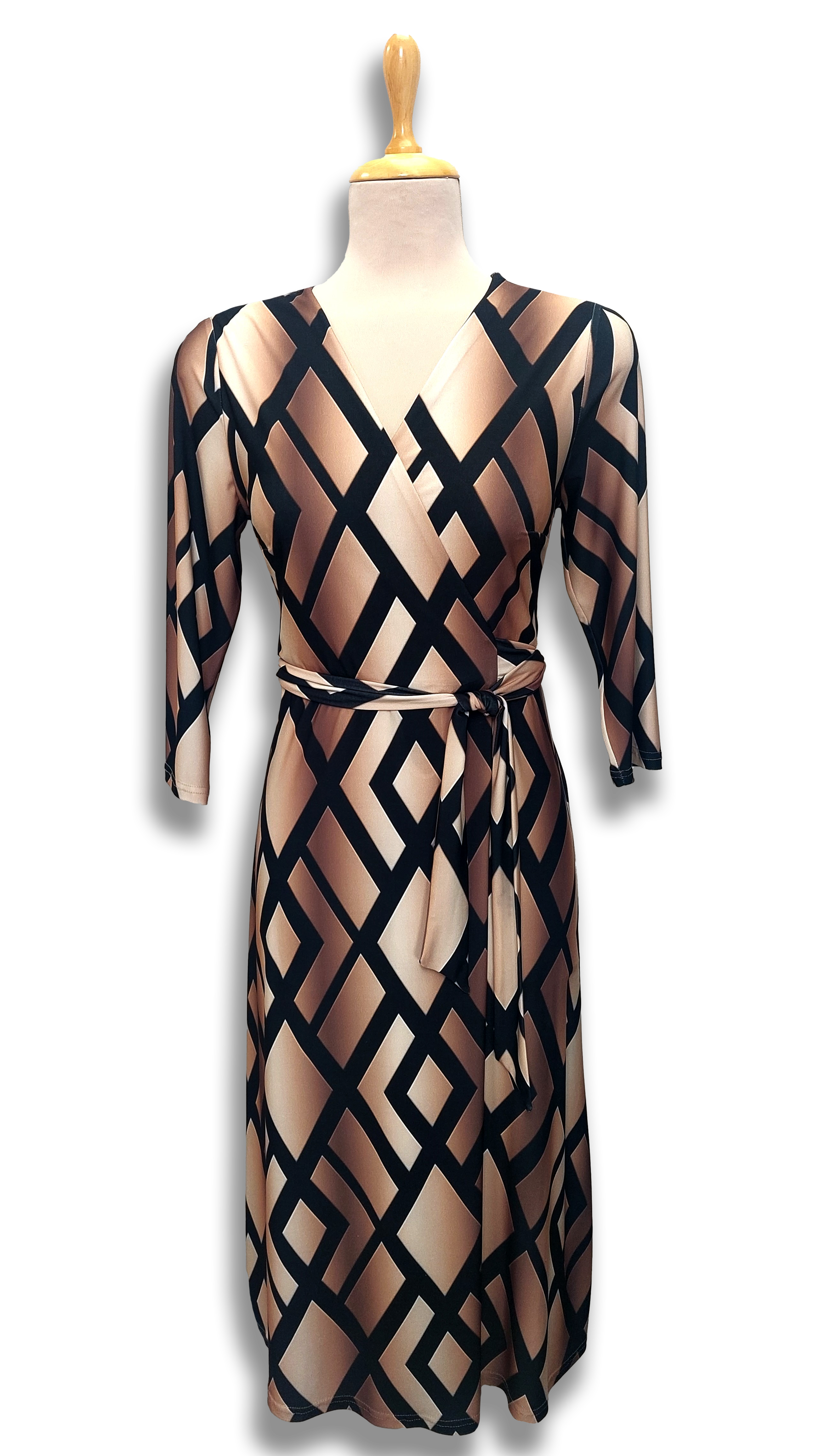 Réka gloknis brown checkered dress product image