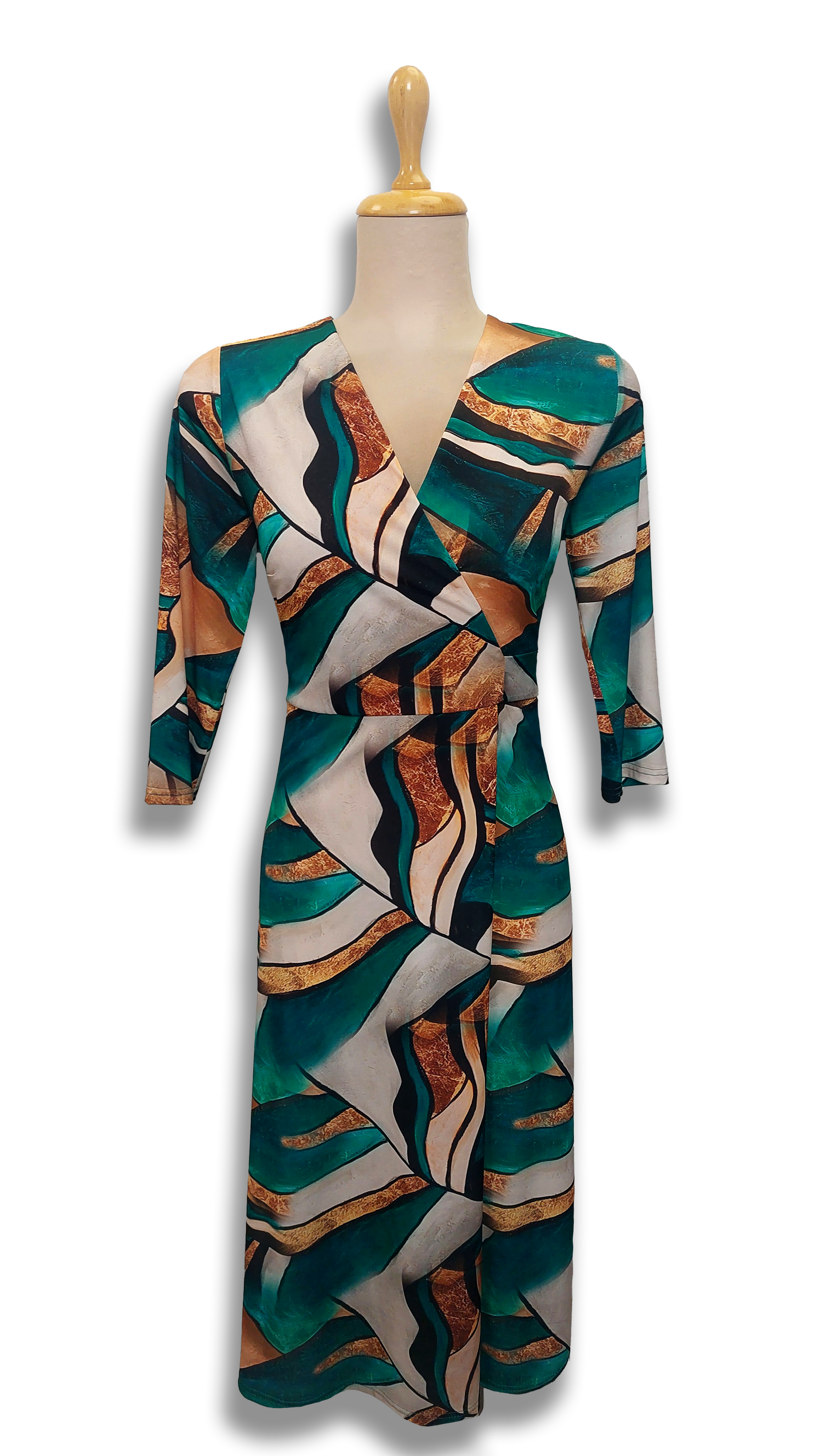 Réka gloknis green pattern dress product image