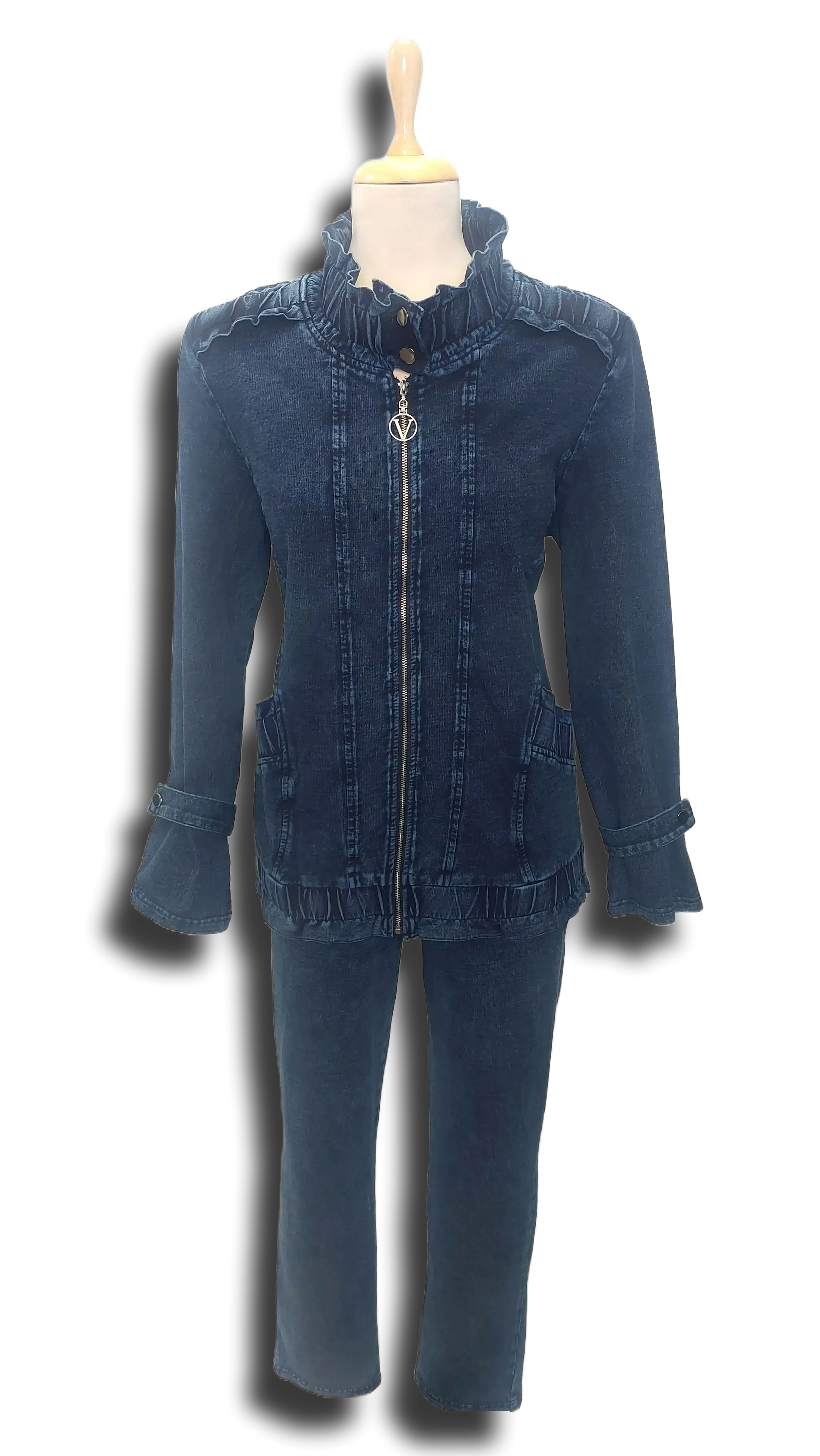 Frizzy denim jeans coat product image