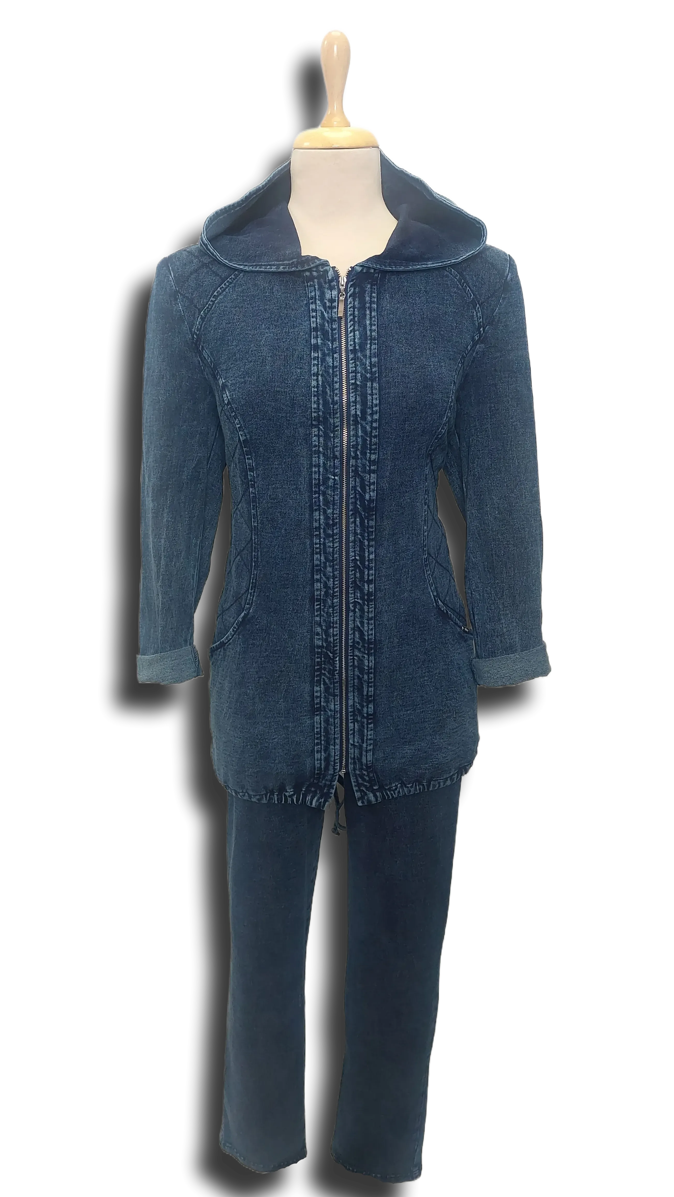 Fruzsi denim hoodie coat product image
