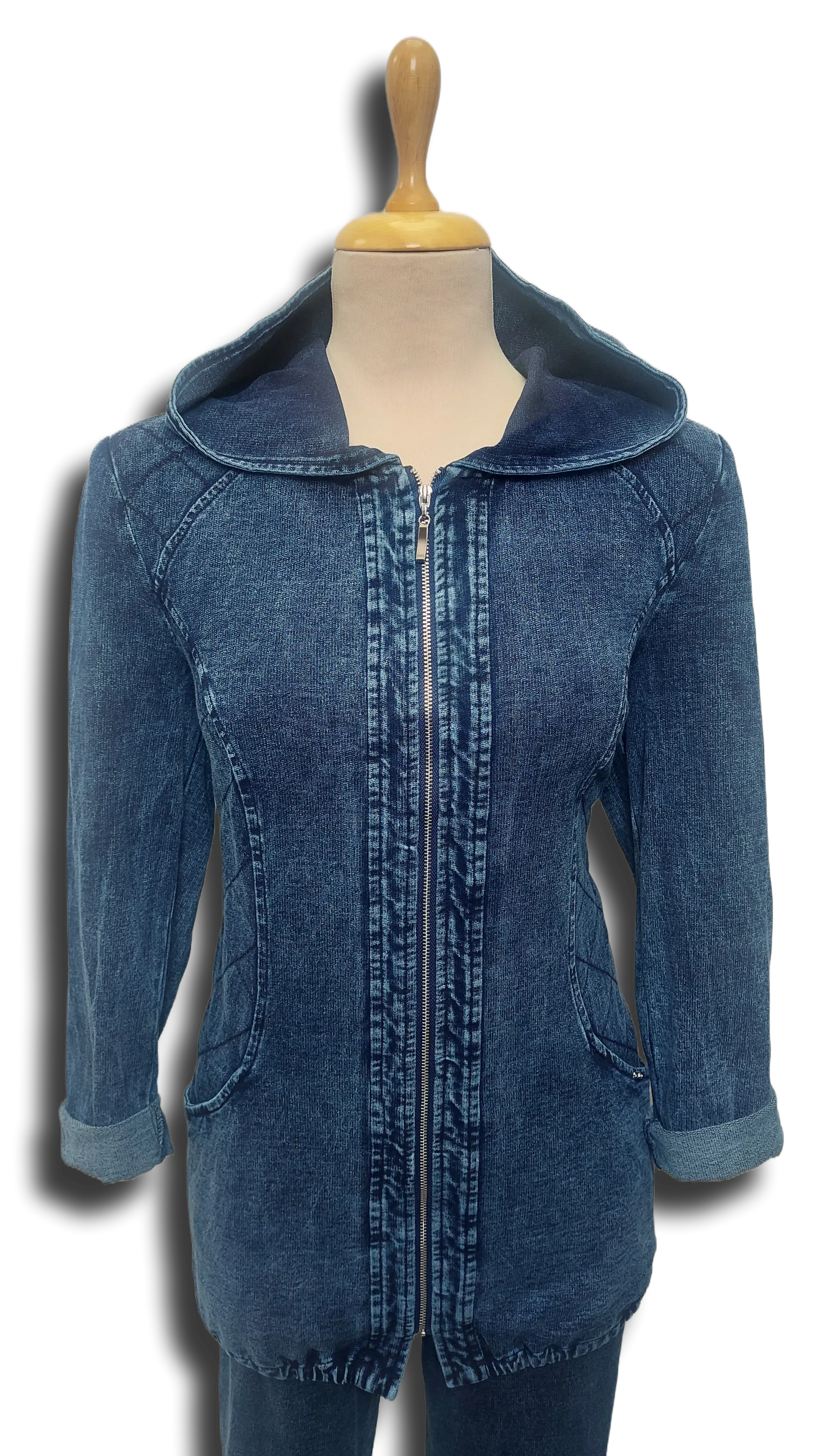 Fruzsi denim hoodie coat product image