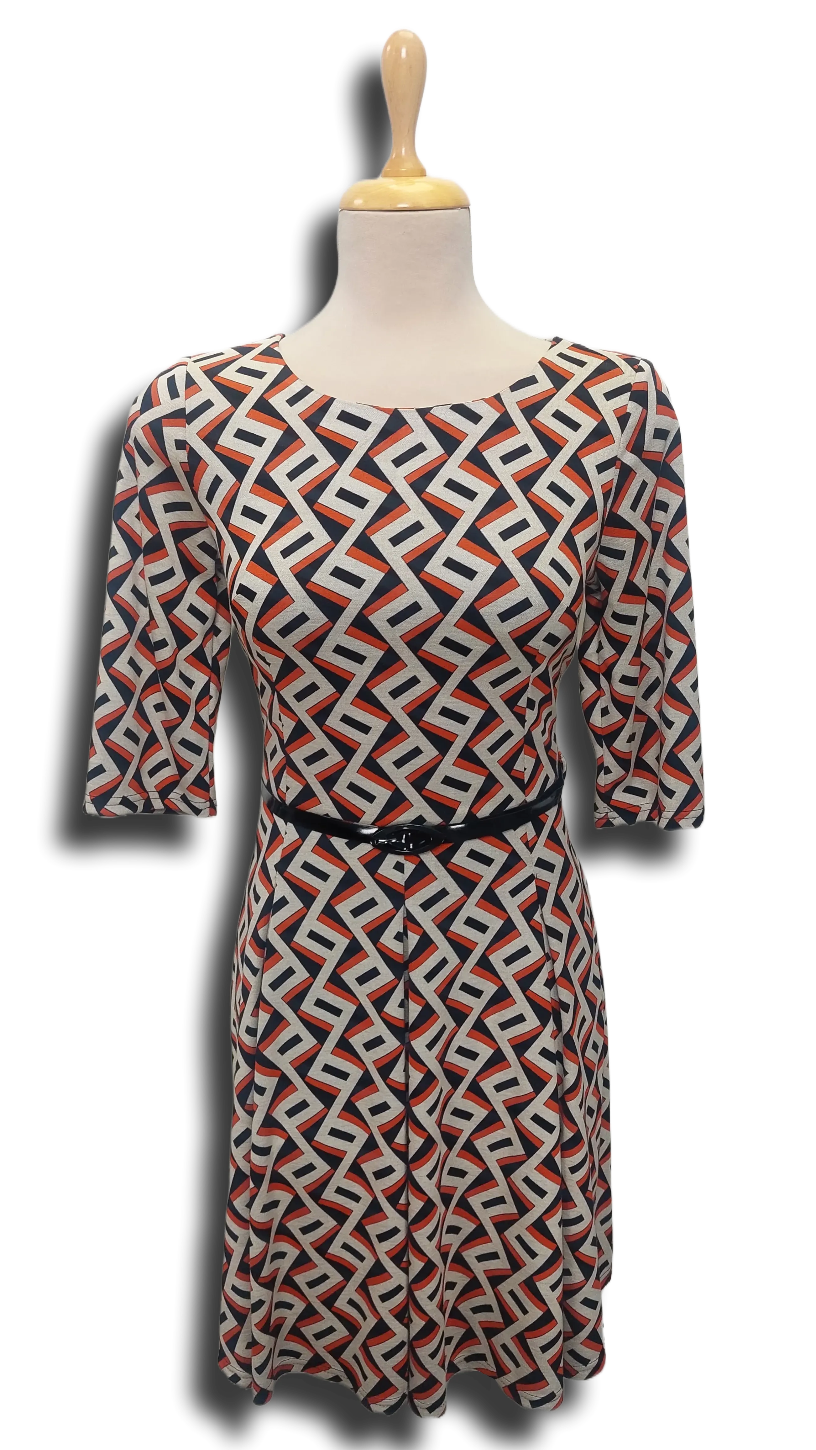 Anita orange pattern dress product image
