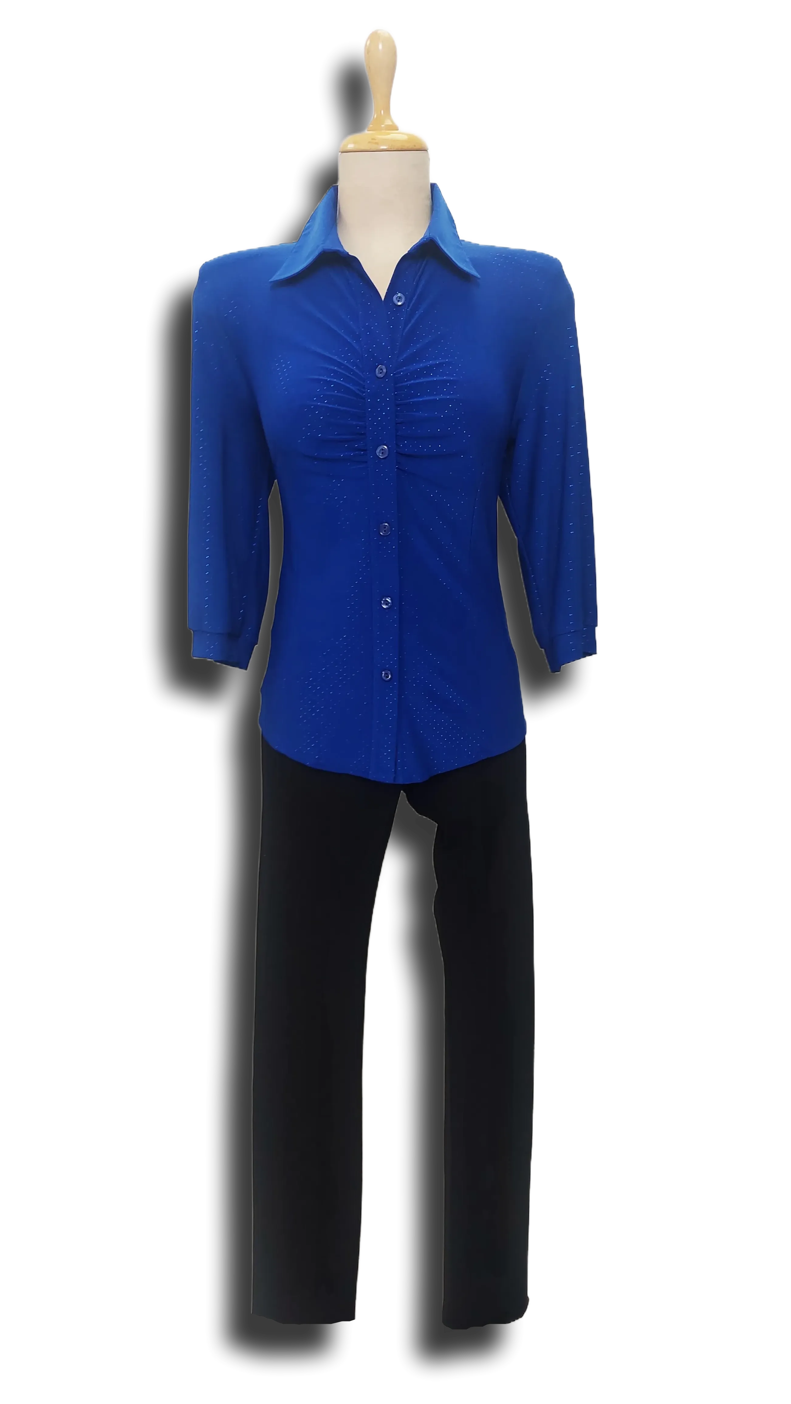 Edyta royal blue spotted shirt blouse product image