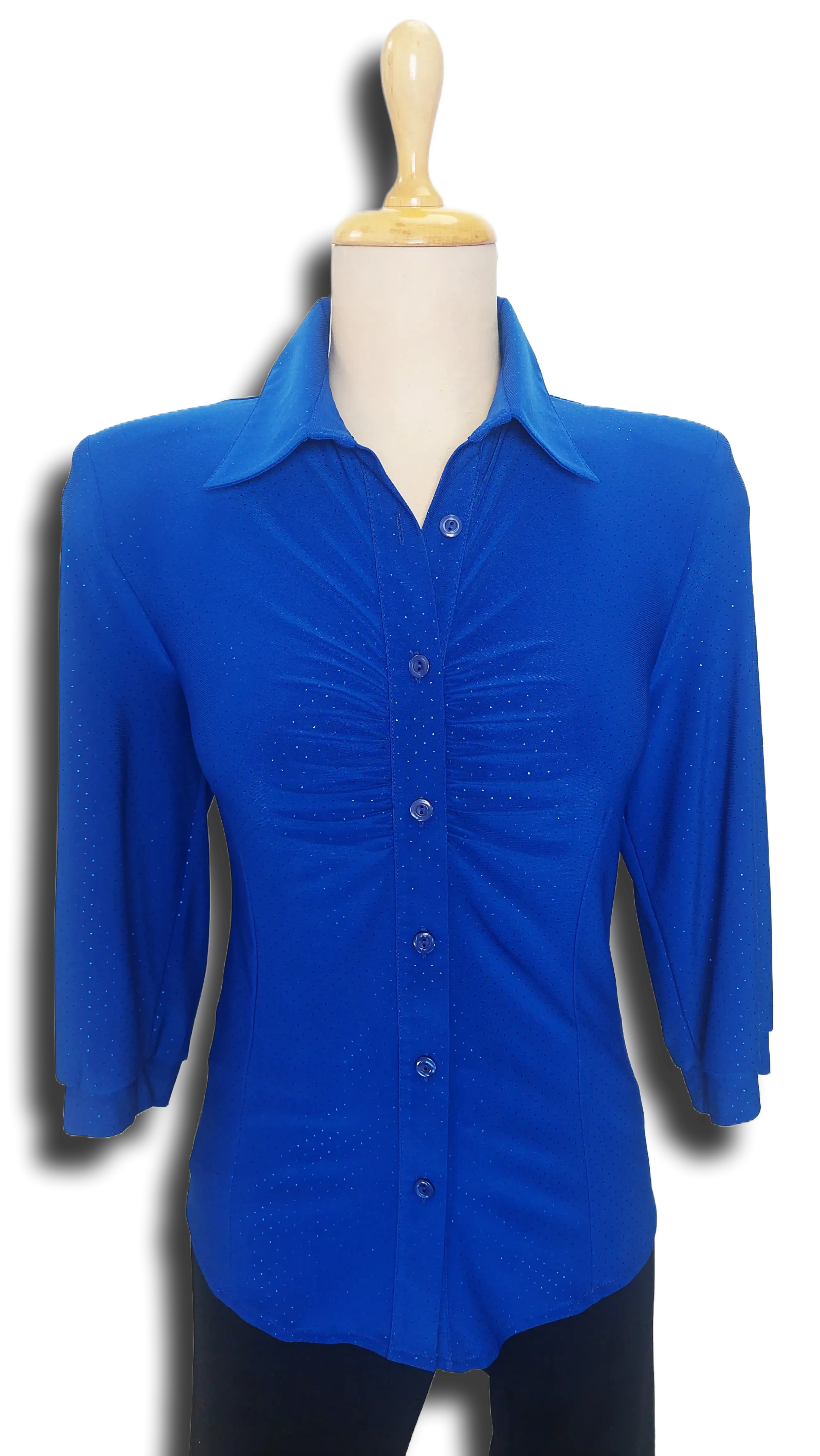 Edyta royal blue spotted shirt blouse product image