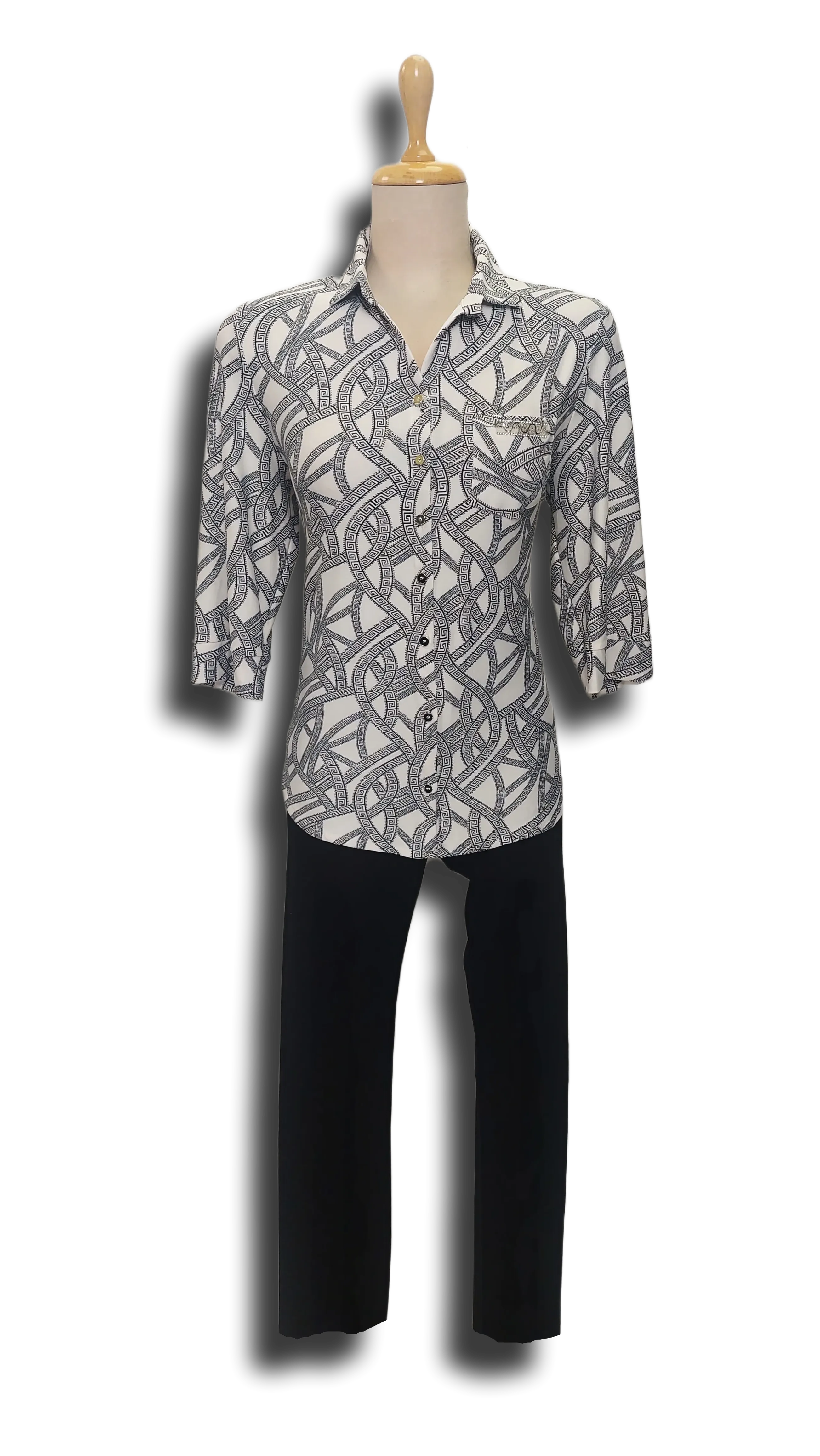 Cecil button black and white pattern blouse product image
