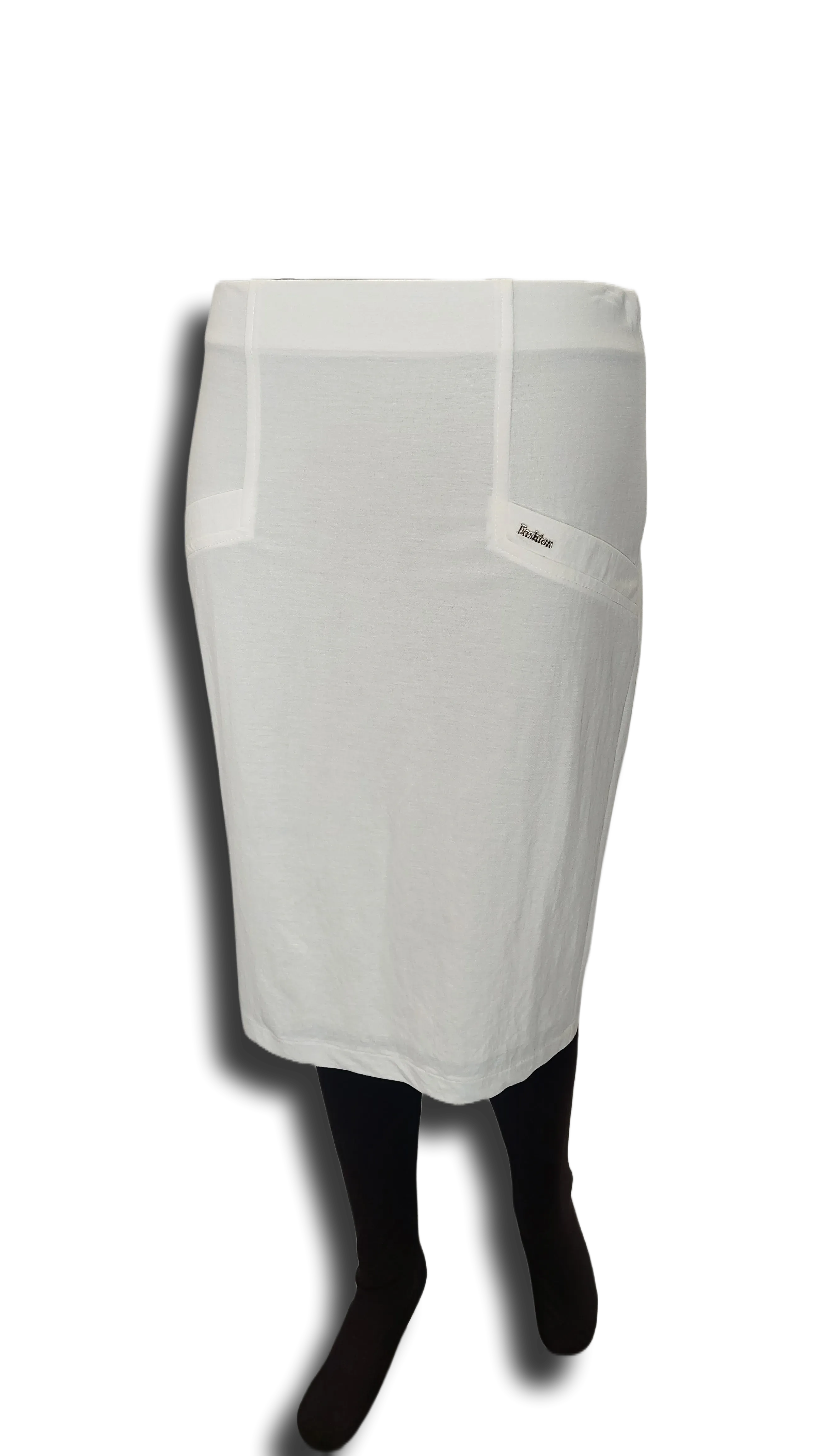 Greta straight thin white skirt product image