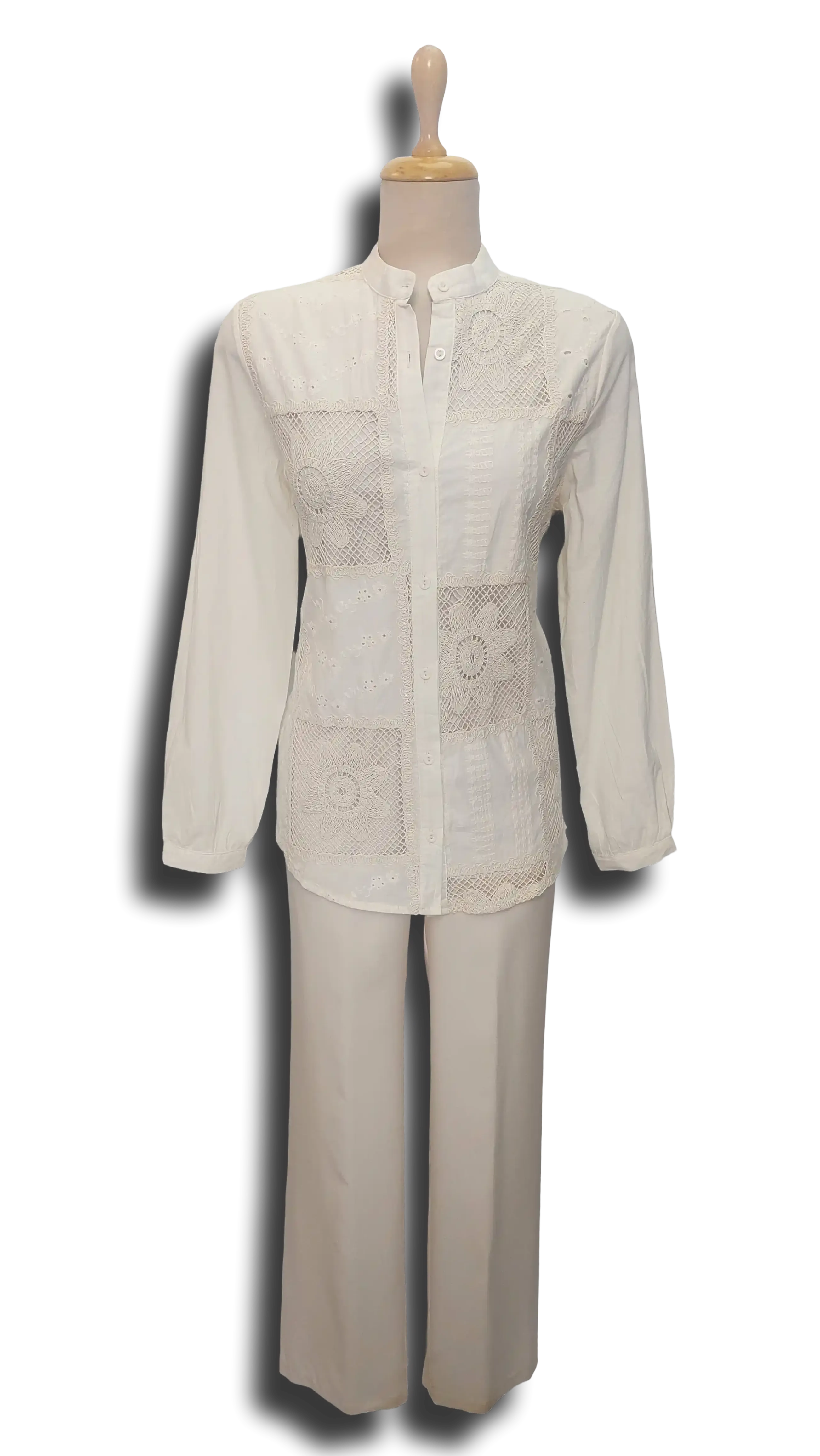Cili lace cotton cream color blouse product image