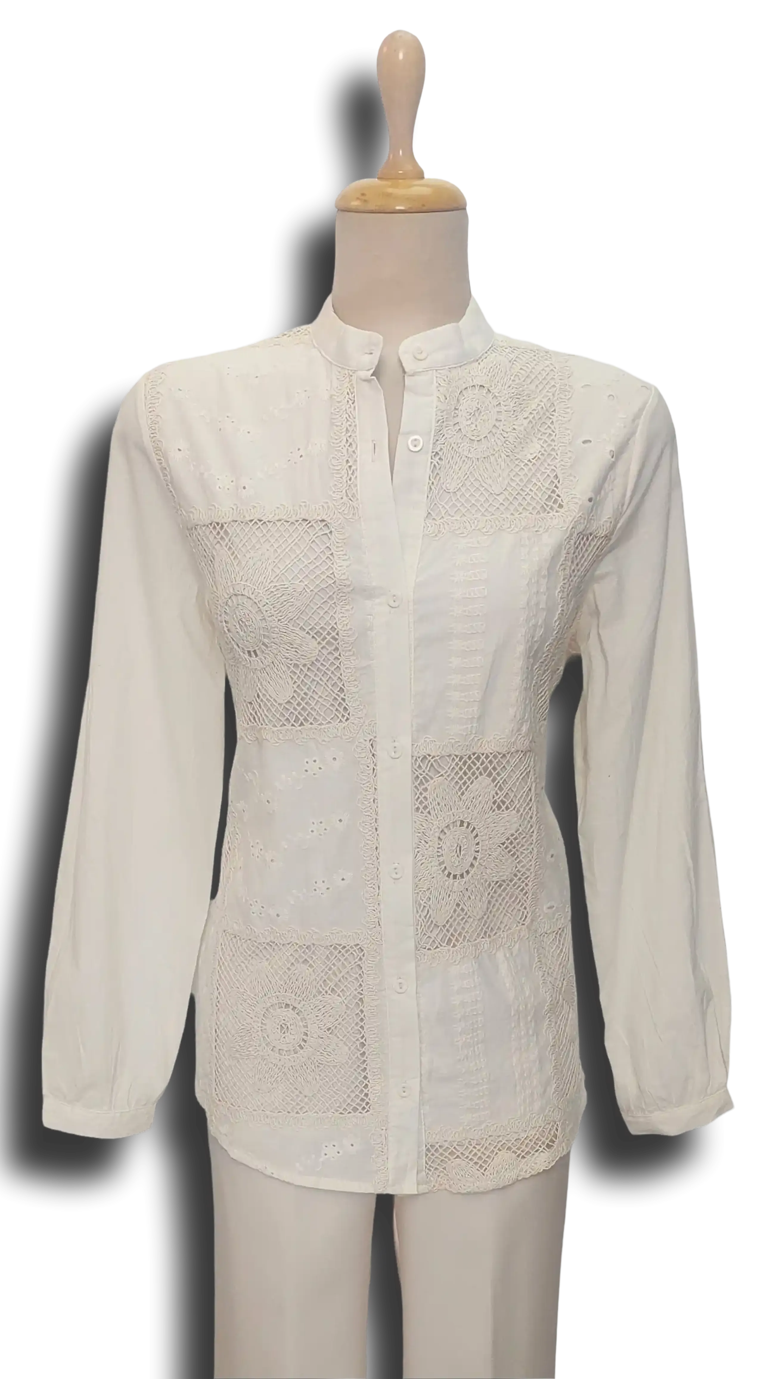Cili lace cotton cream color blouse product image