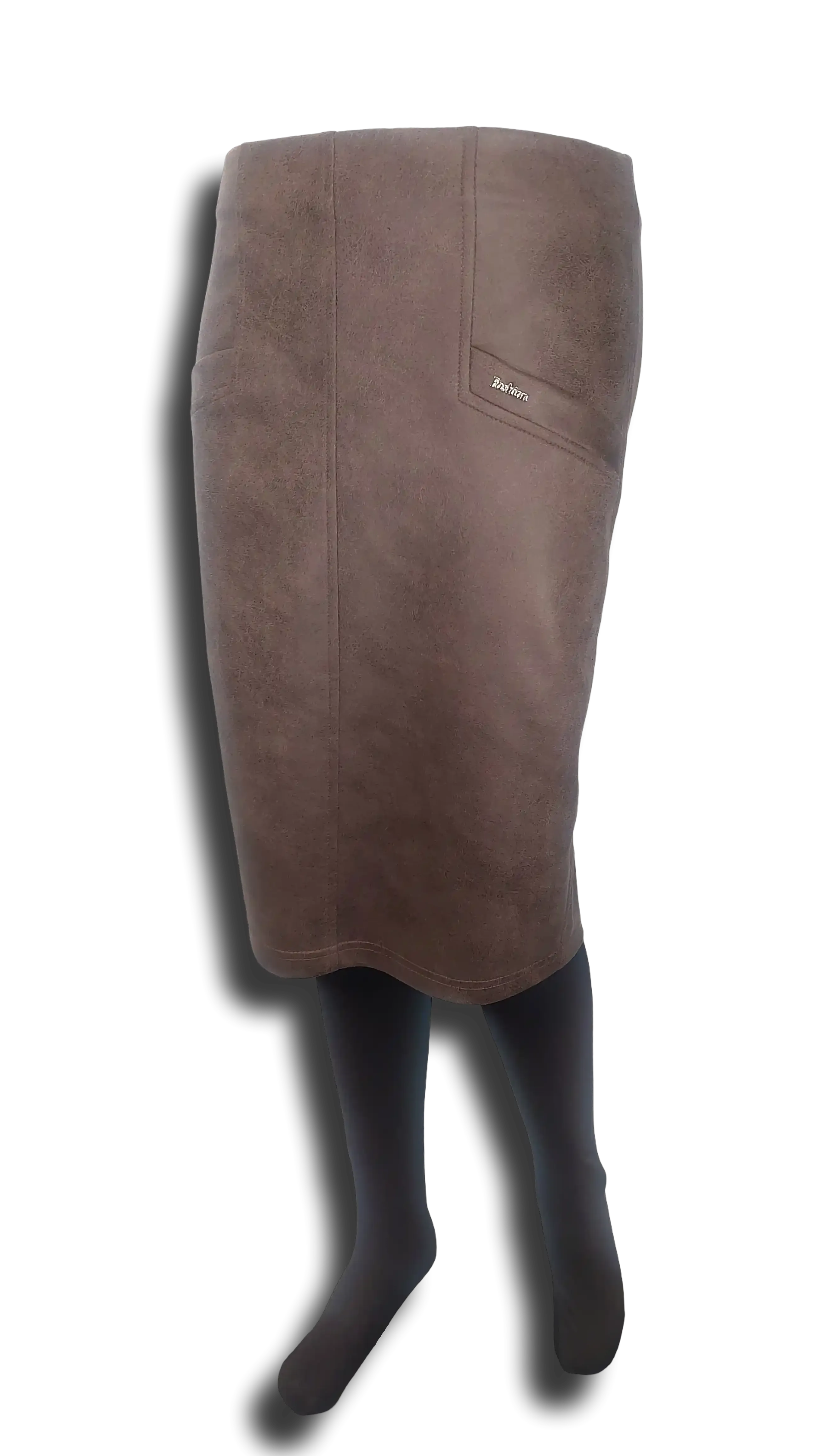 Greta straight suede brown skirt product image
