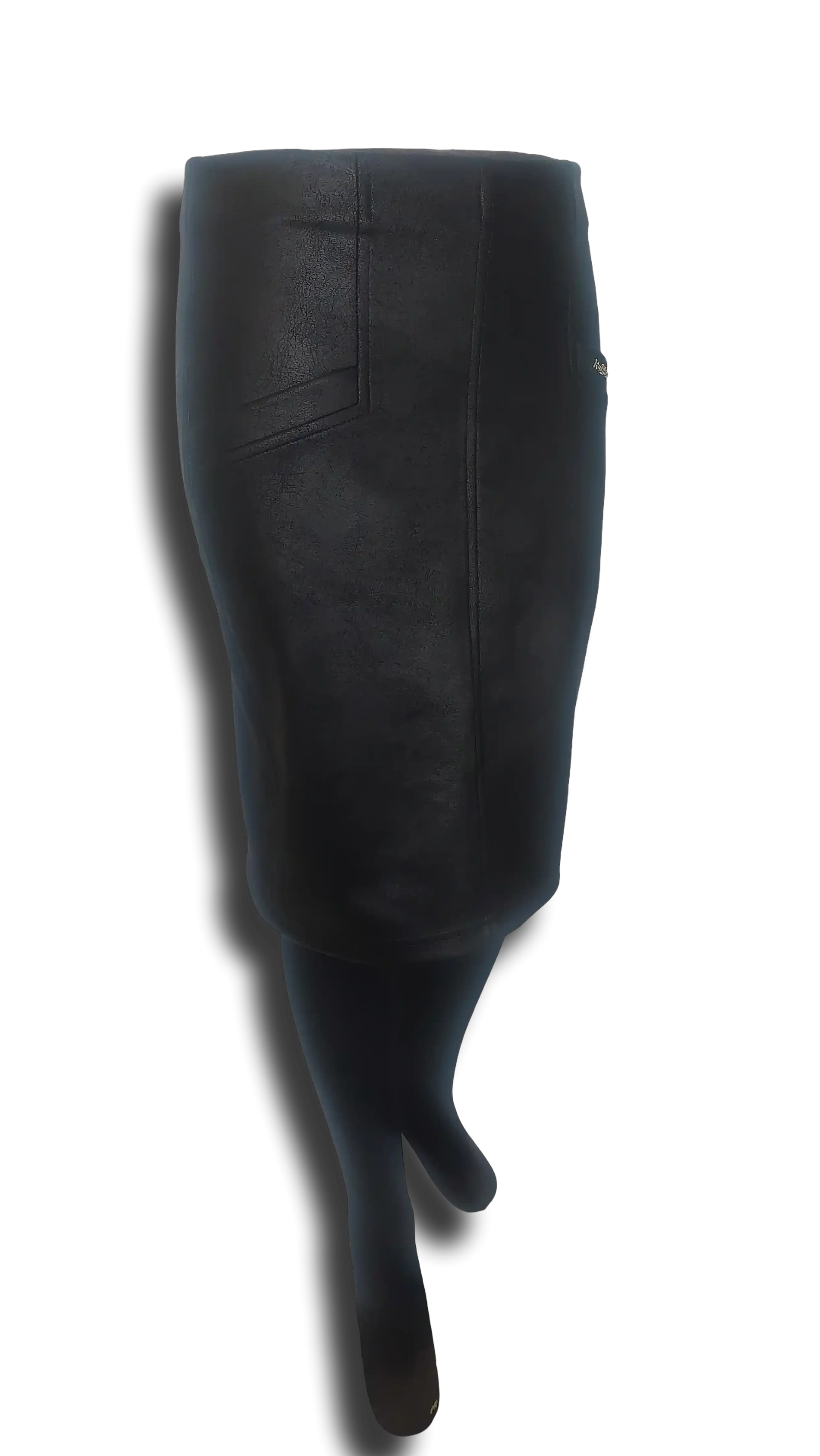 Greta straight suede black skirt product image